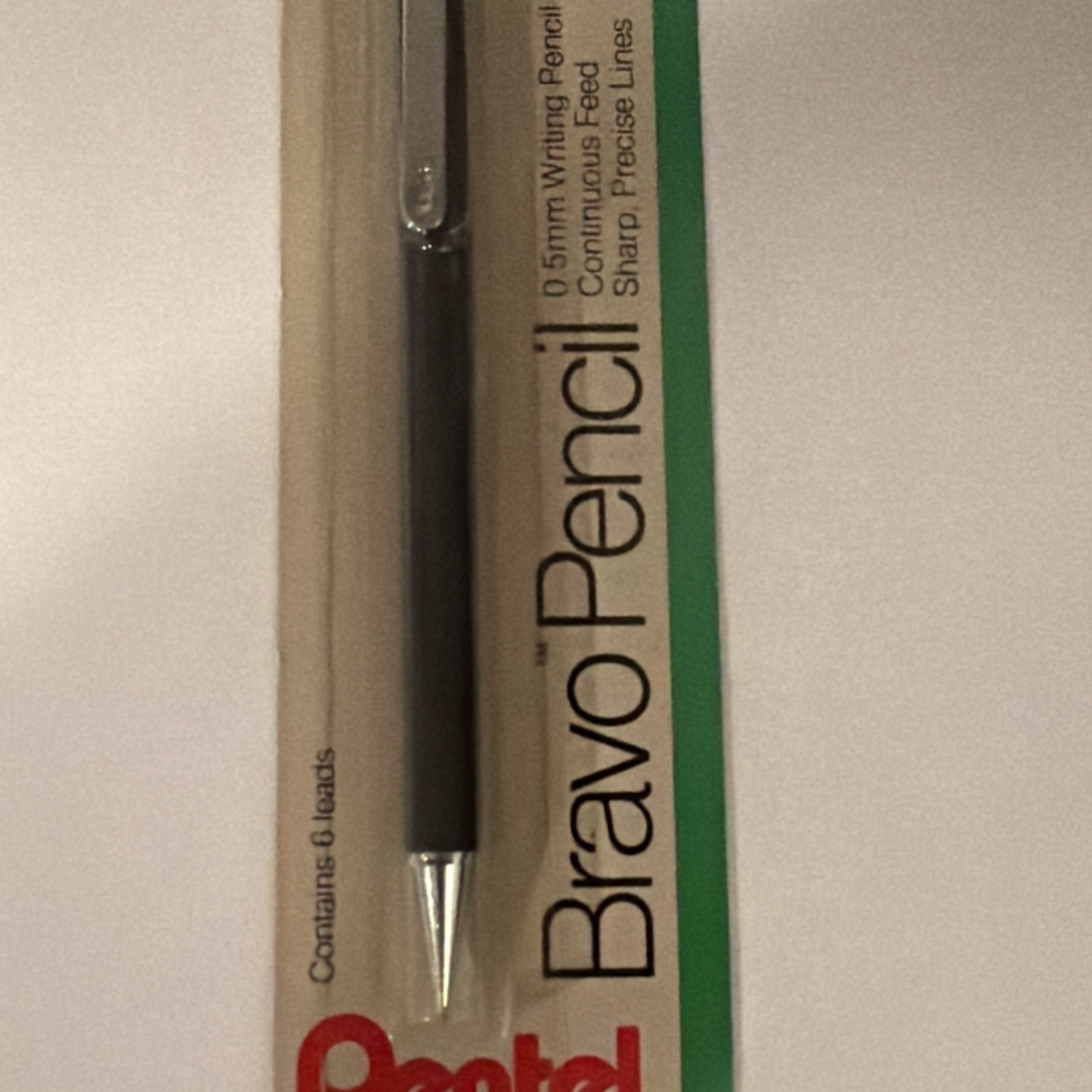 VTG Pentel Bravo Mechanical Drafting Pencil 0.5 mm w/Cleaning Pin BLK NEW P245BP