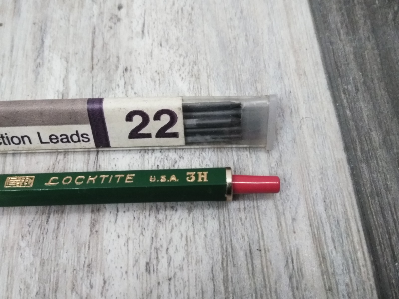 AW Faber Castell Locktite 3H Mechanical Pencil & dixon Lead Box