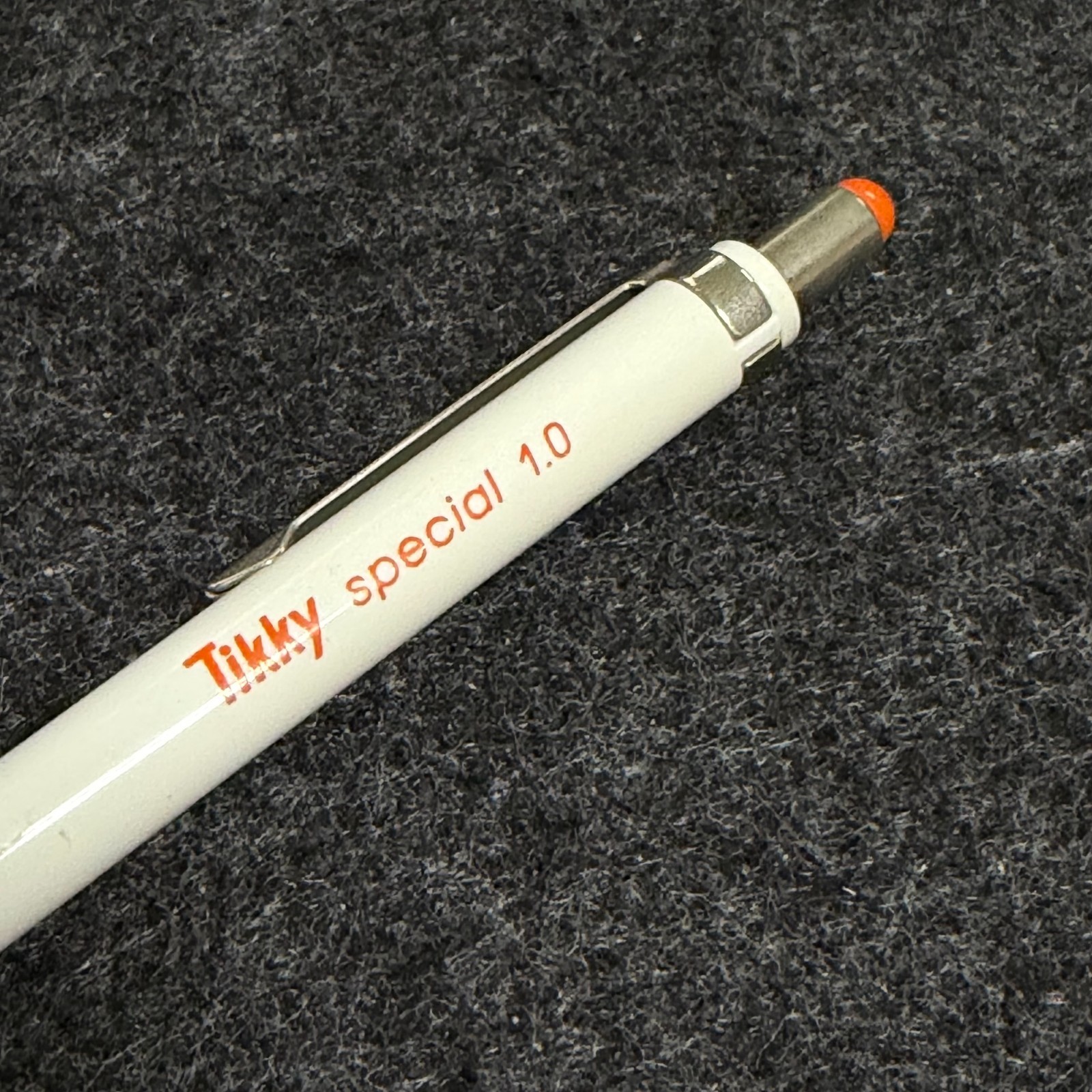 Rare Vintage rOtring Tikky Special 1.0mm White Orange Germany Gen 1 NOS