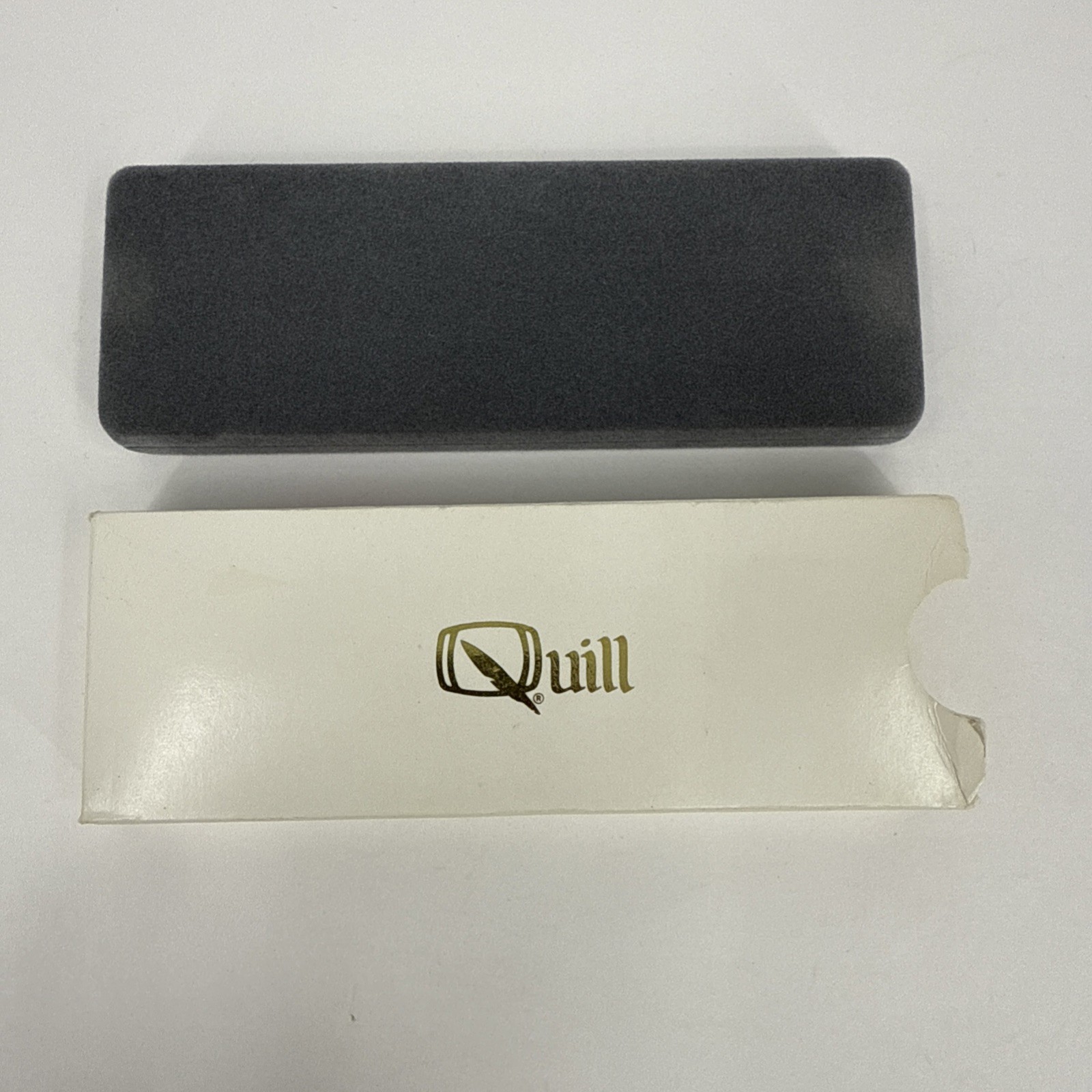 QUILL Brand Gold Tone Pen & Mechanical Pencil Set W/ Case & Slip