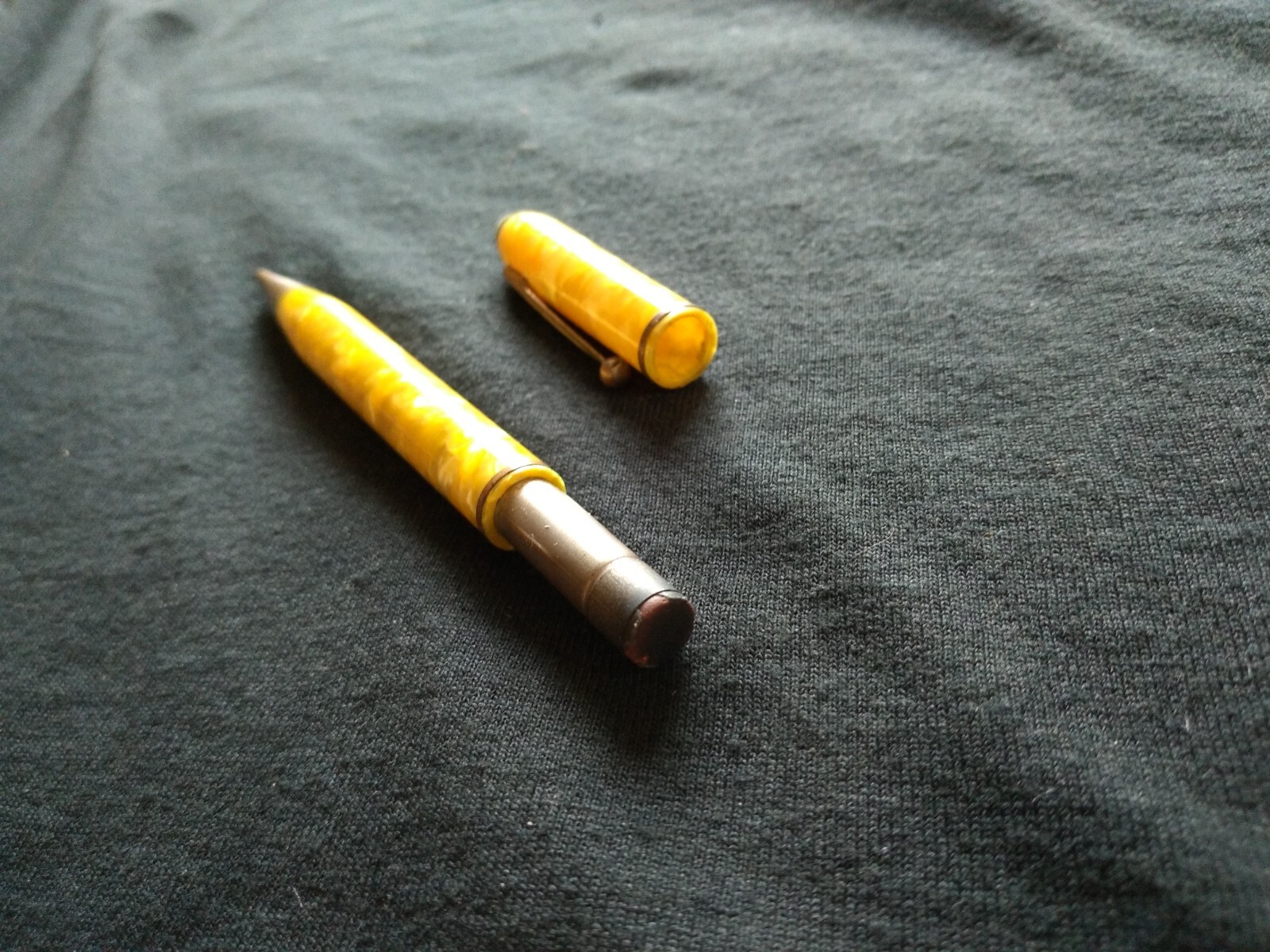 1940’s OSBORNE Marble / Celluloid & Metal Mechanical Pencil Made In USA *NICE*