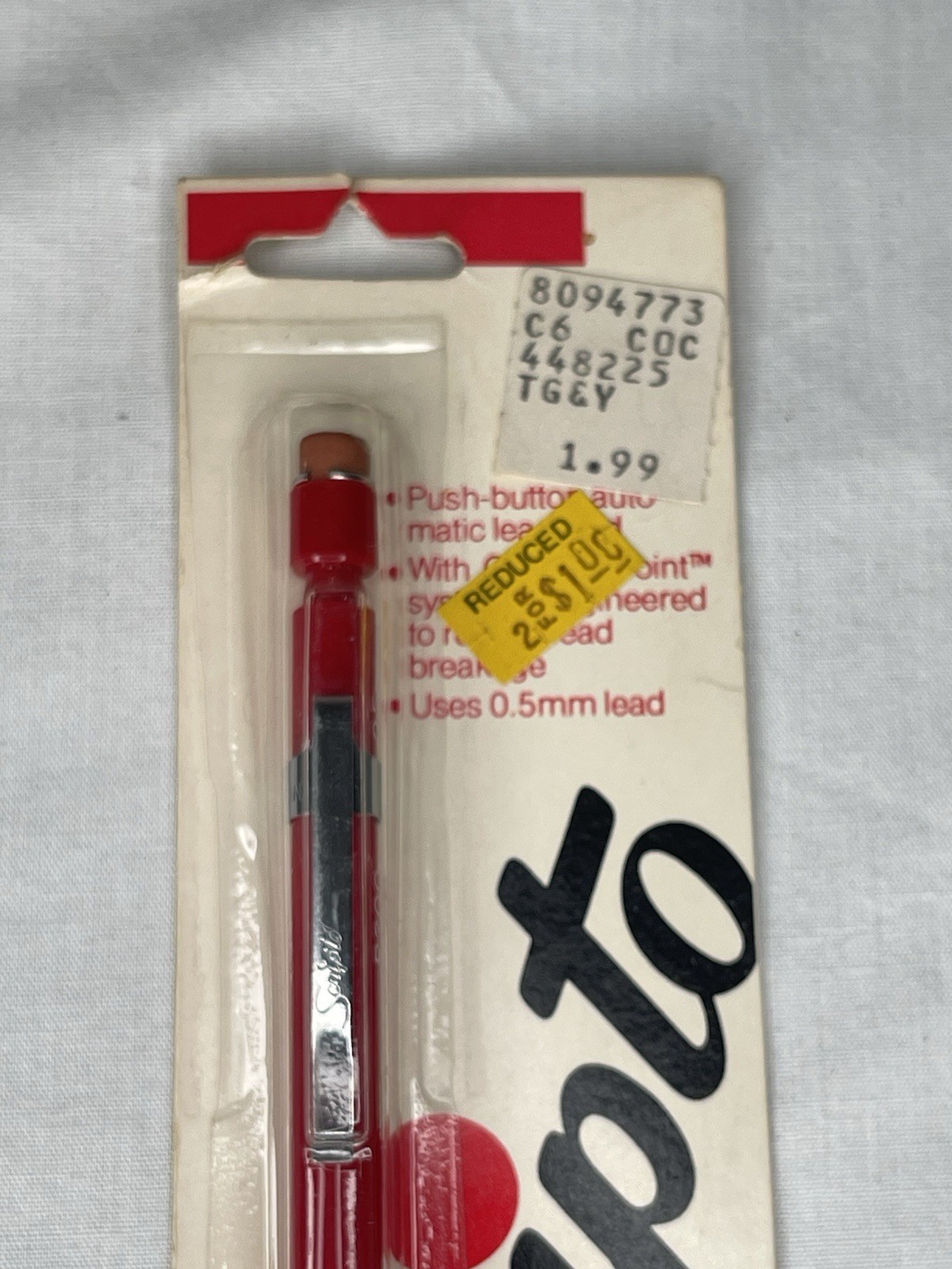Scripto NOS Ultra Thin Lead Pencil 0.5MM P209 Japan Vintage Mechanical