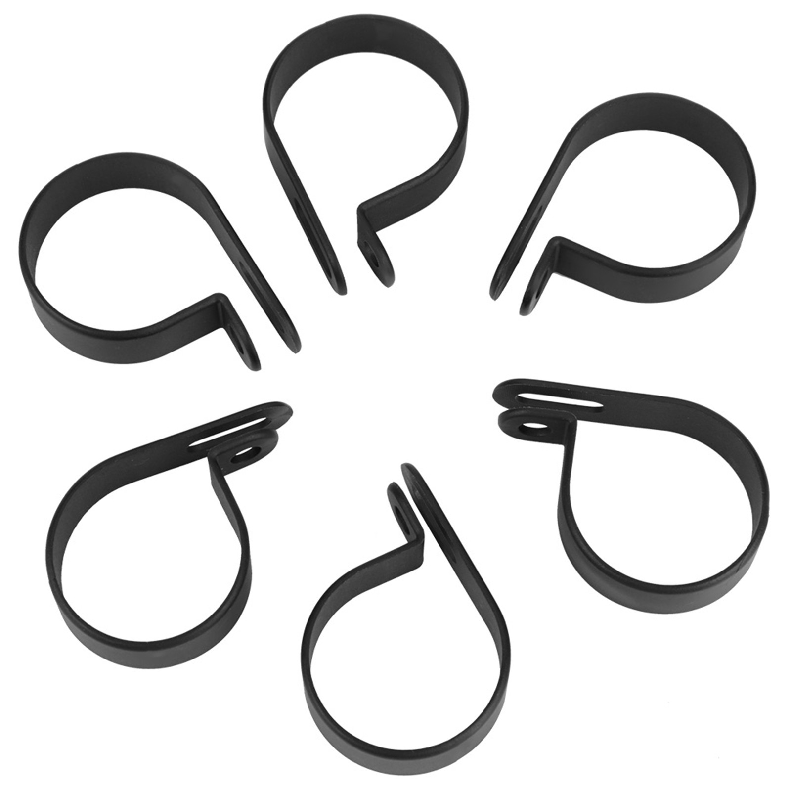 200pcs Nylon P Fasteners Clips Clamps Assorted Box For Cable Conduit Kit (Black)