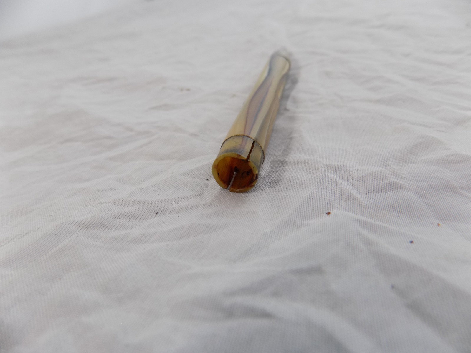vintage celluloid mechanical pencil the letter M or W etched in the top