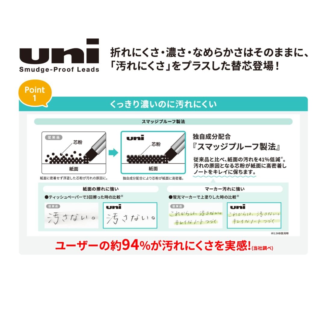 Mitsubishi Uni Metal Case Pencil 0.3mm HB Refillable Writing Instrument