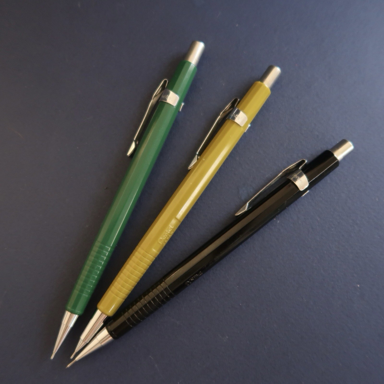 Vtg Pentel Japan Mechanical Pencil Mixed Lot PS523 .3mm .5mm Black Yellow Green