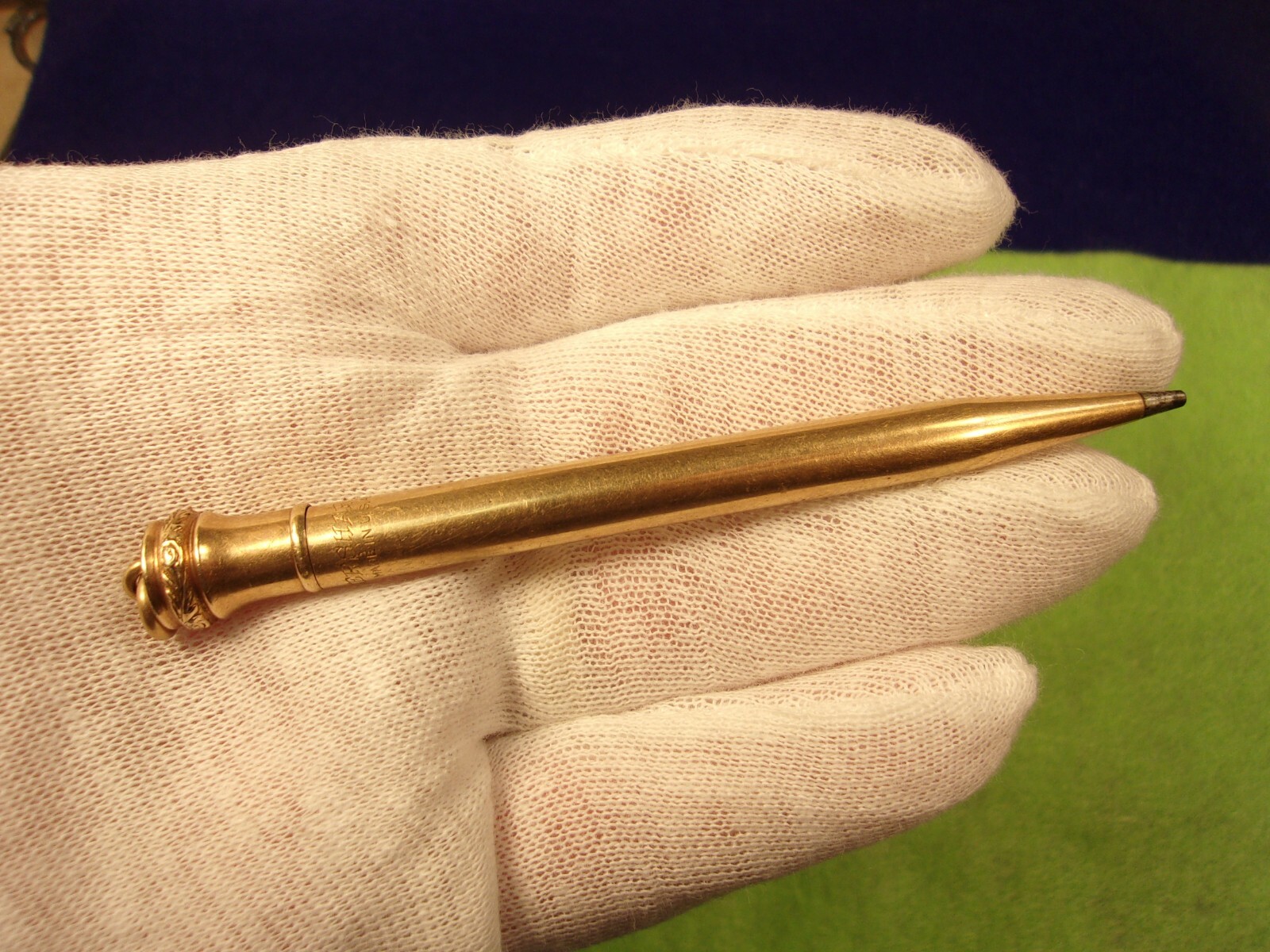 VERY NICE OLDER VTG ANTIQUE ROSE GOLD FILLED 4″ MECHANICAL PENCIL WAHL EVERSHARP