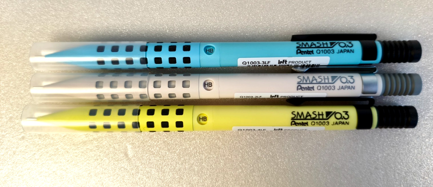 Set of 3 Pentel SMASH Mechanical Pencil 0.3mm LOFT Limited Exclusive Japan NEW