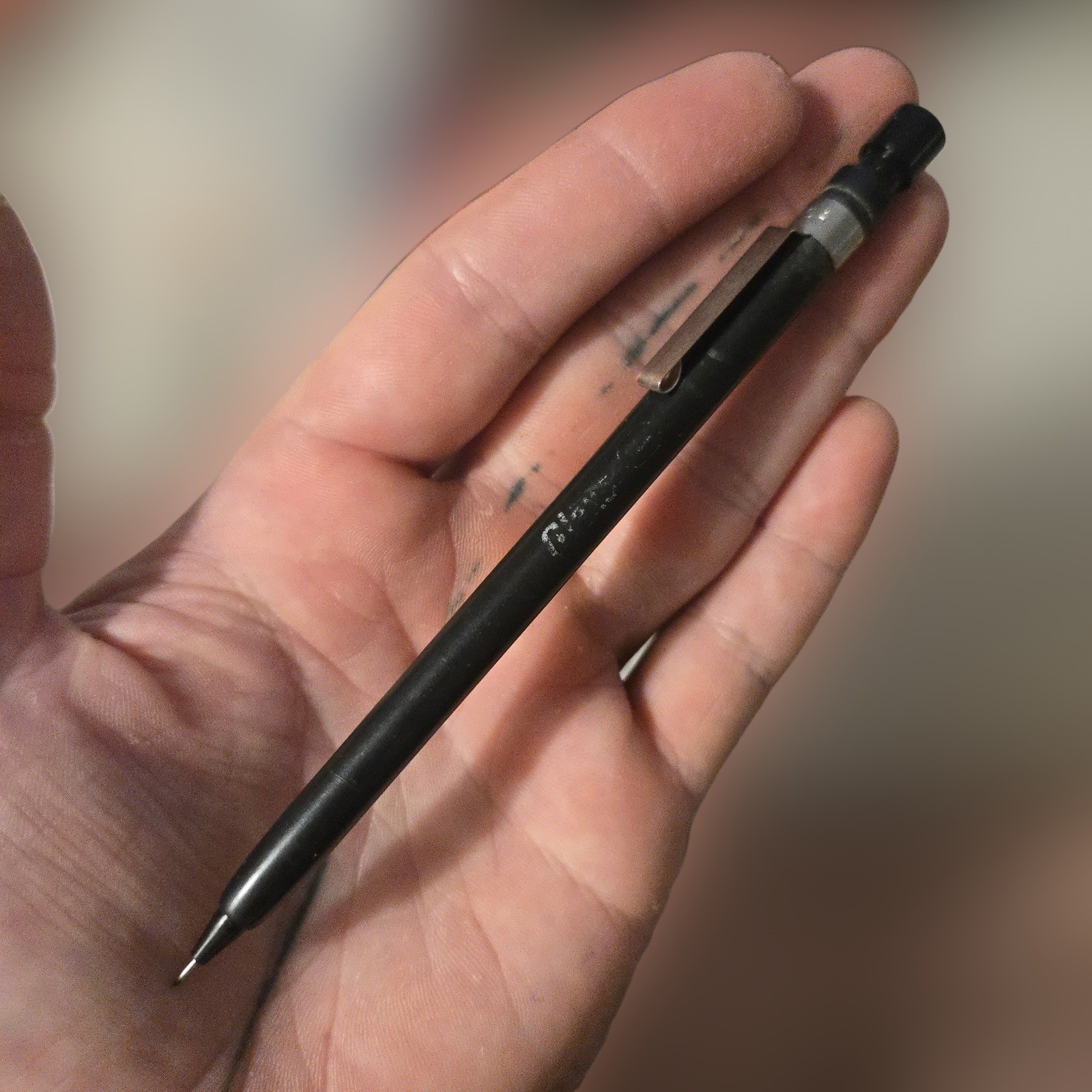 VTG ZANTAC Zebra Mechanical Pencil Black Matte Metal Clip USA 90s Pharmaceutical