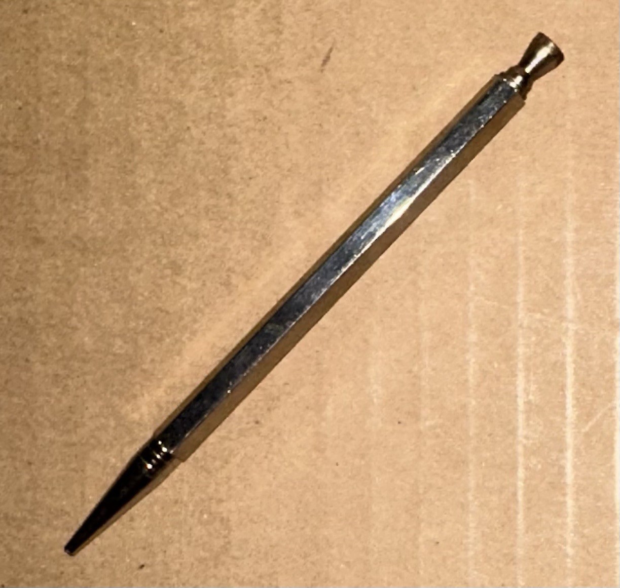 Vintage Magnetic Hexagon Chrome-Plated Mechanical Pencil 4.4″