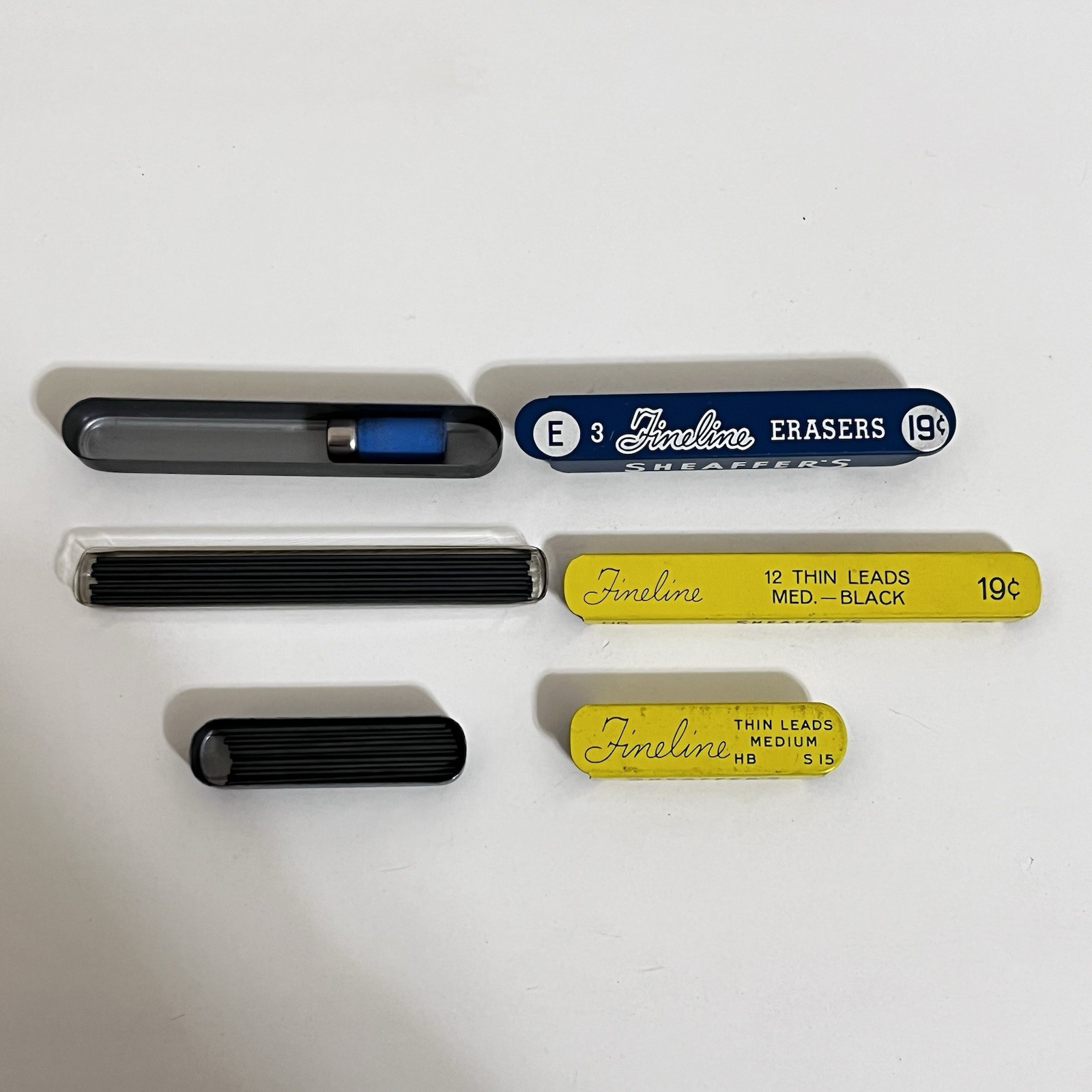 Vintage Pentel and Fineline Mechanical Pencil Lead & Eraser Refills Lot