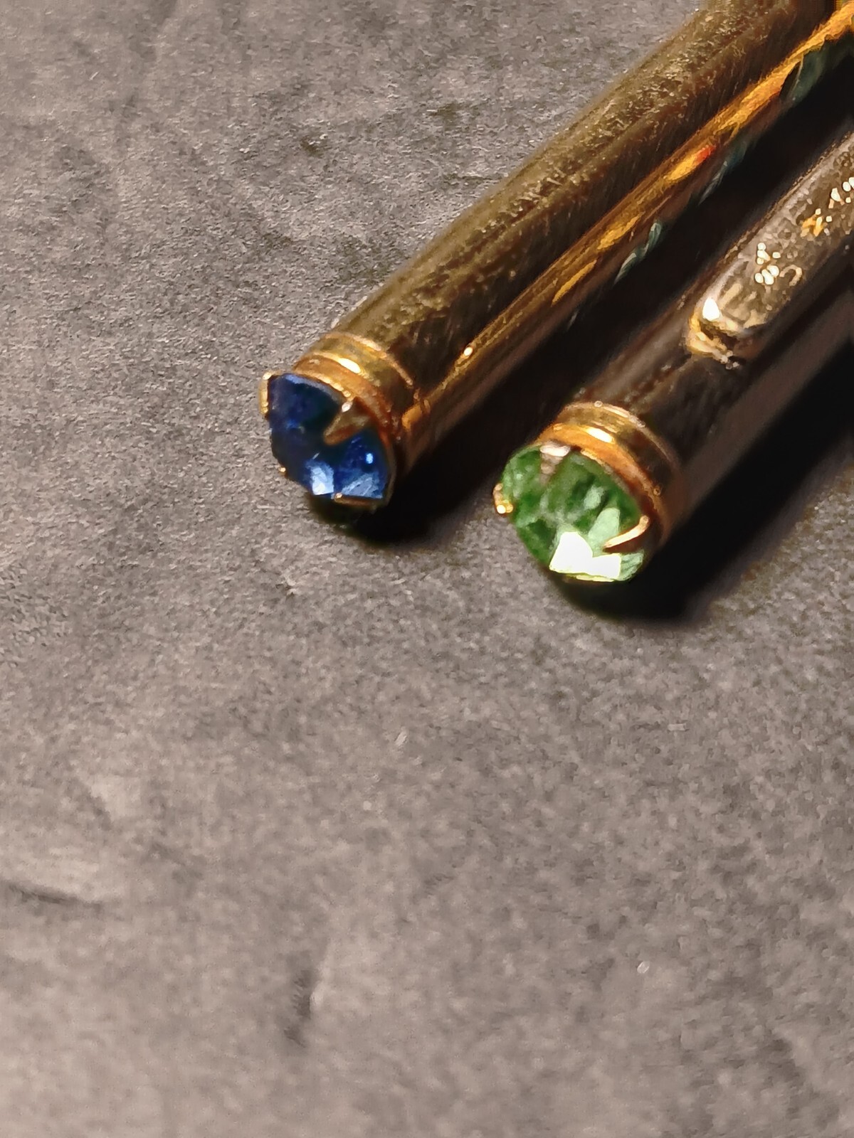 Small 4 Inch Ladies Jeweled Flower Design Mascot Mechanical Pencil Lot