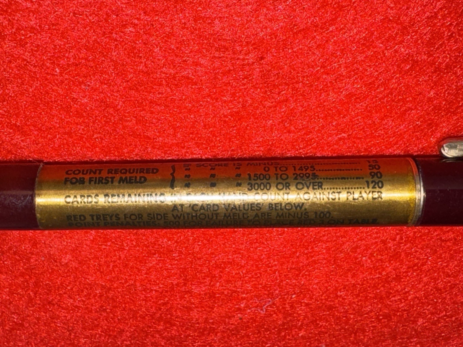 Vintage Mascot E-Z Score Canasta Card Game Mechanical Scoring Pencil USA