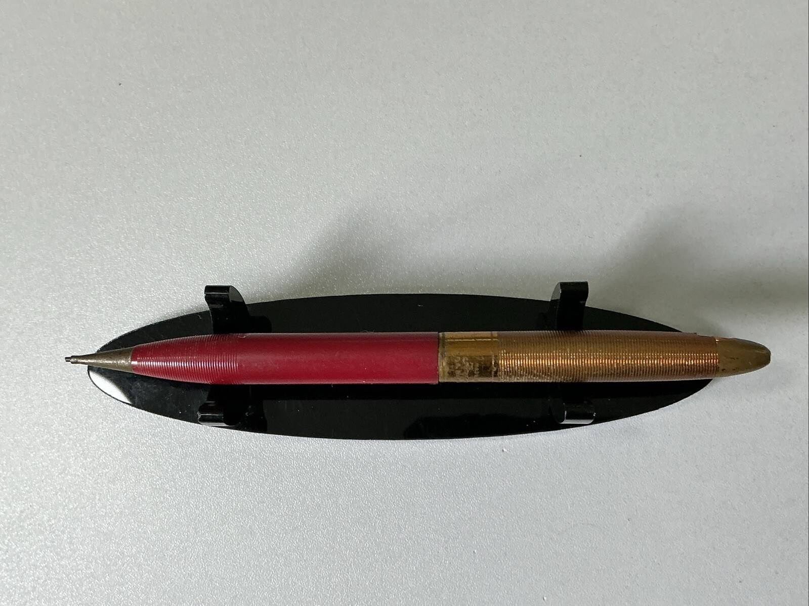 Vintage Sheaffer Fineline Division Mechanical Pencil – Red & Brass – A318