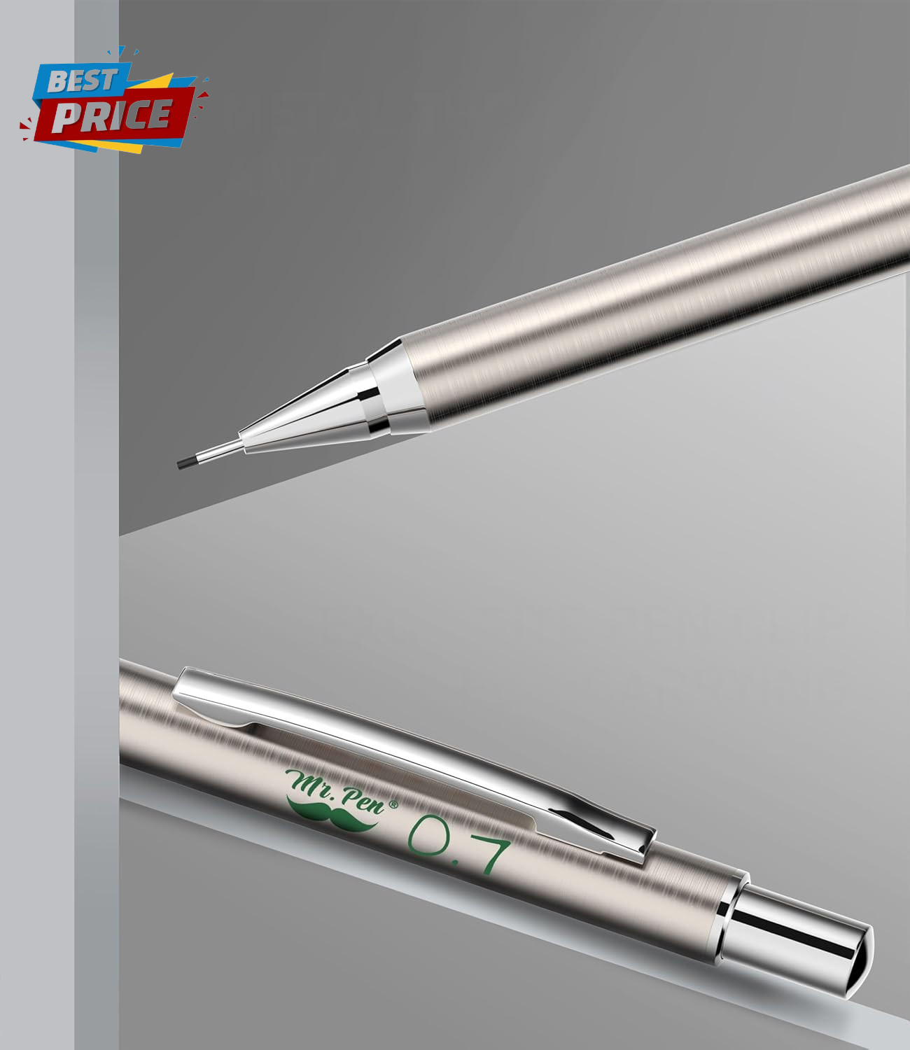 – Metal Mechanical Pencils, 0.7Mm, 2 Pack, Lead Pencil, Mechanical Pencil Metal