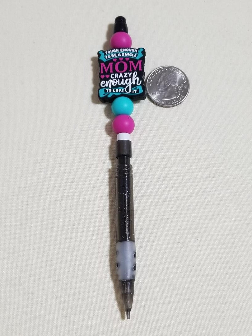 beaded mechanical pencil, school supplies, beaded pencil, office supplies, (MP04