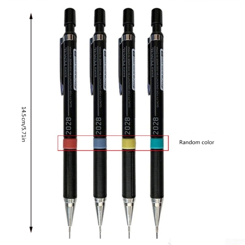 4 Pcs Mechanical Pencils Set Automatic Pencils Drawing Pencils 0.3/0.5/0.7/0.9mm