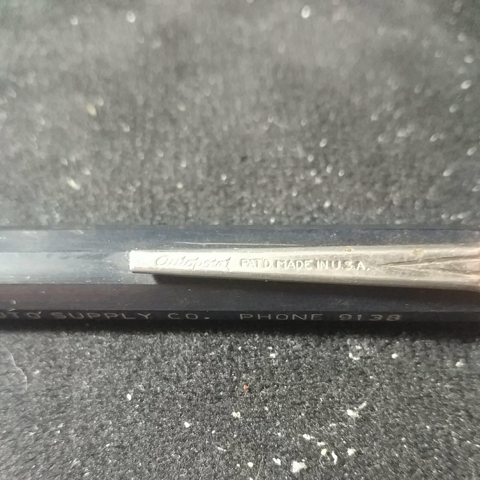 Vintage Autopoint Mechanical Pencil-Huntington Auto Supply Co.-black-wide body