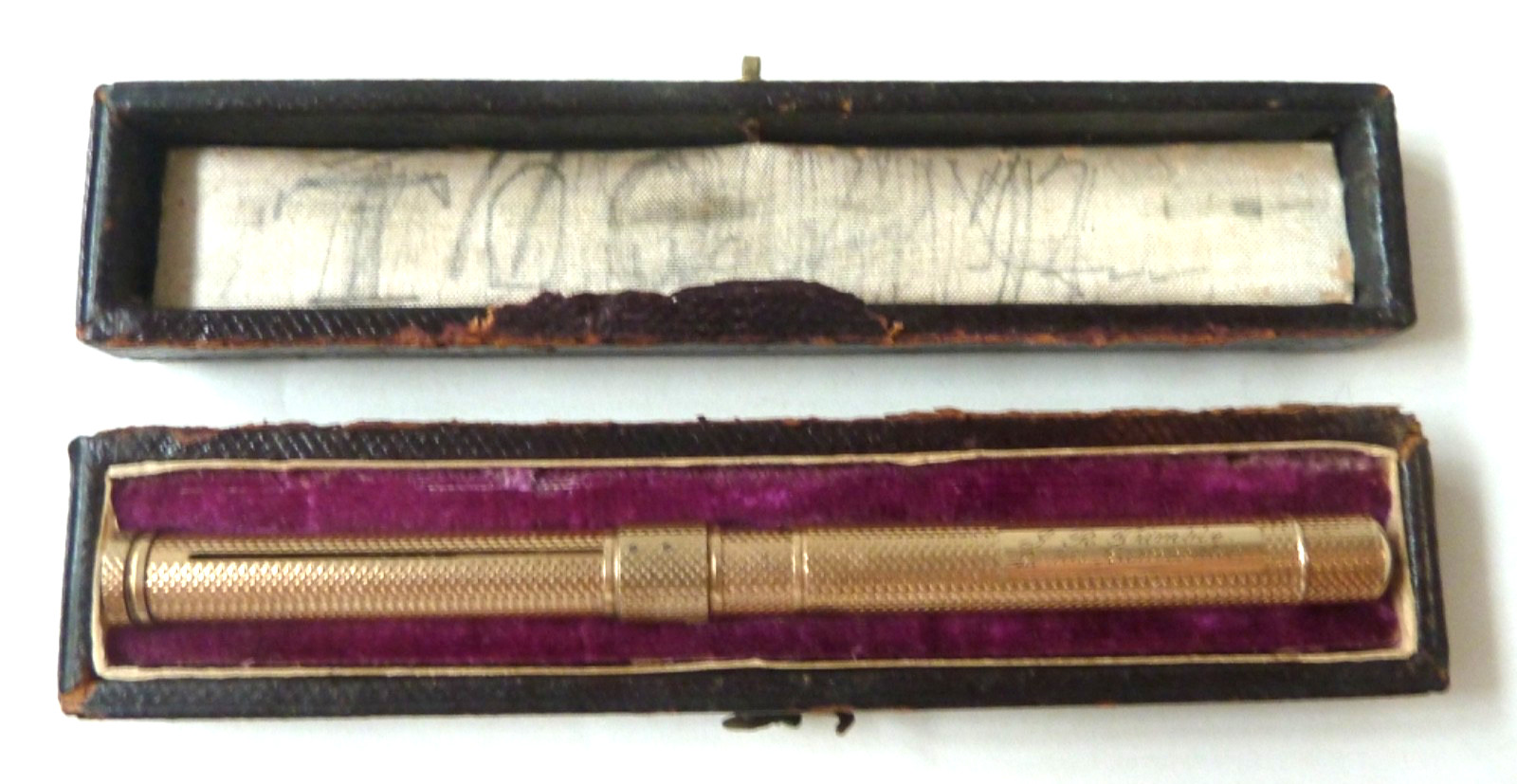 TODD & CO COMBINATION 10 K GOLD MECHANICAL PENCIL/DIP PEN 14 K GOLD NIB IN BOX