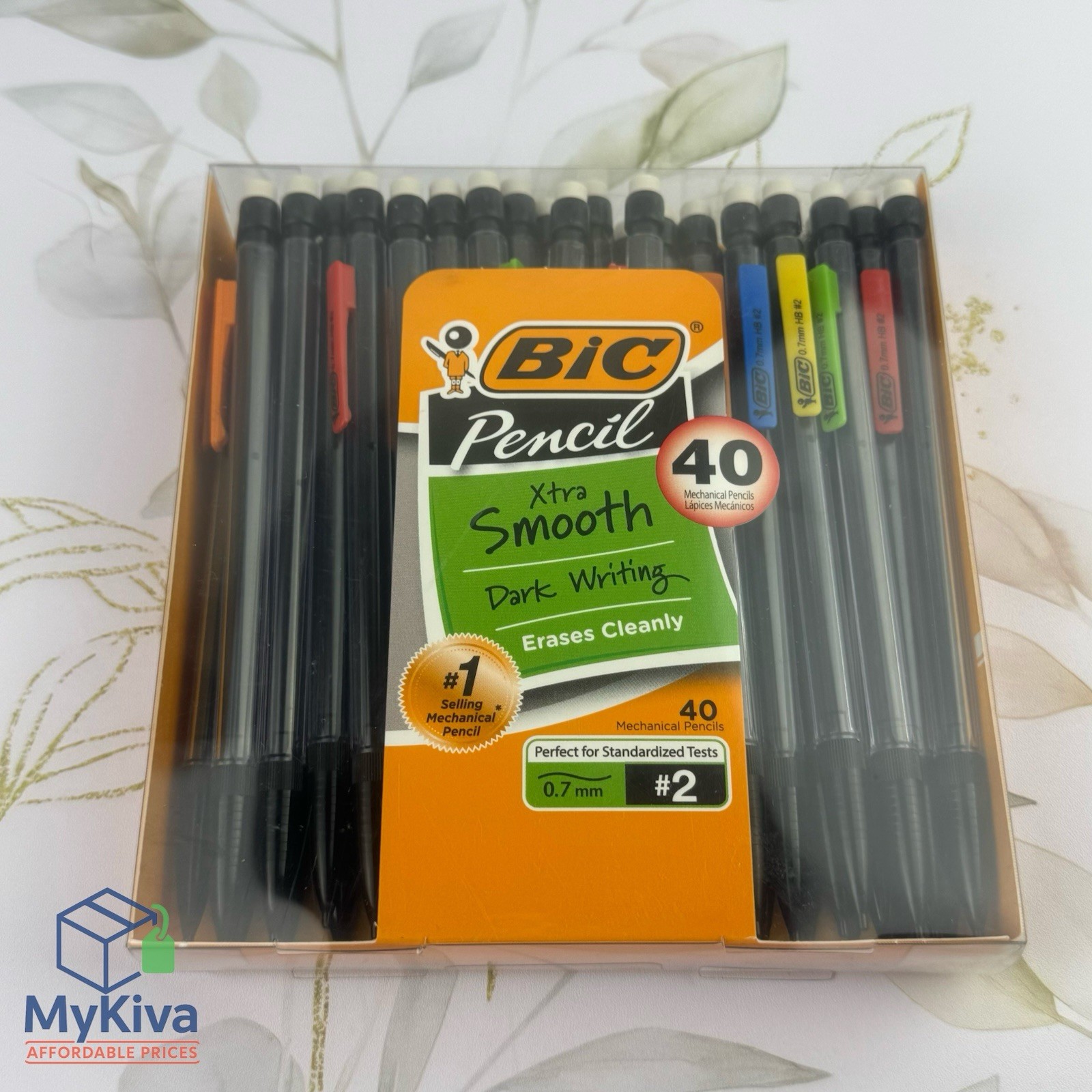 BIC mechanical pencils 40 pack Xtra Smooth 0.7mm number 2 dark writing erases cl