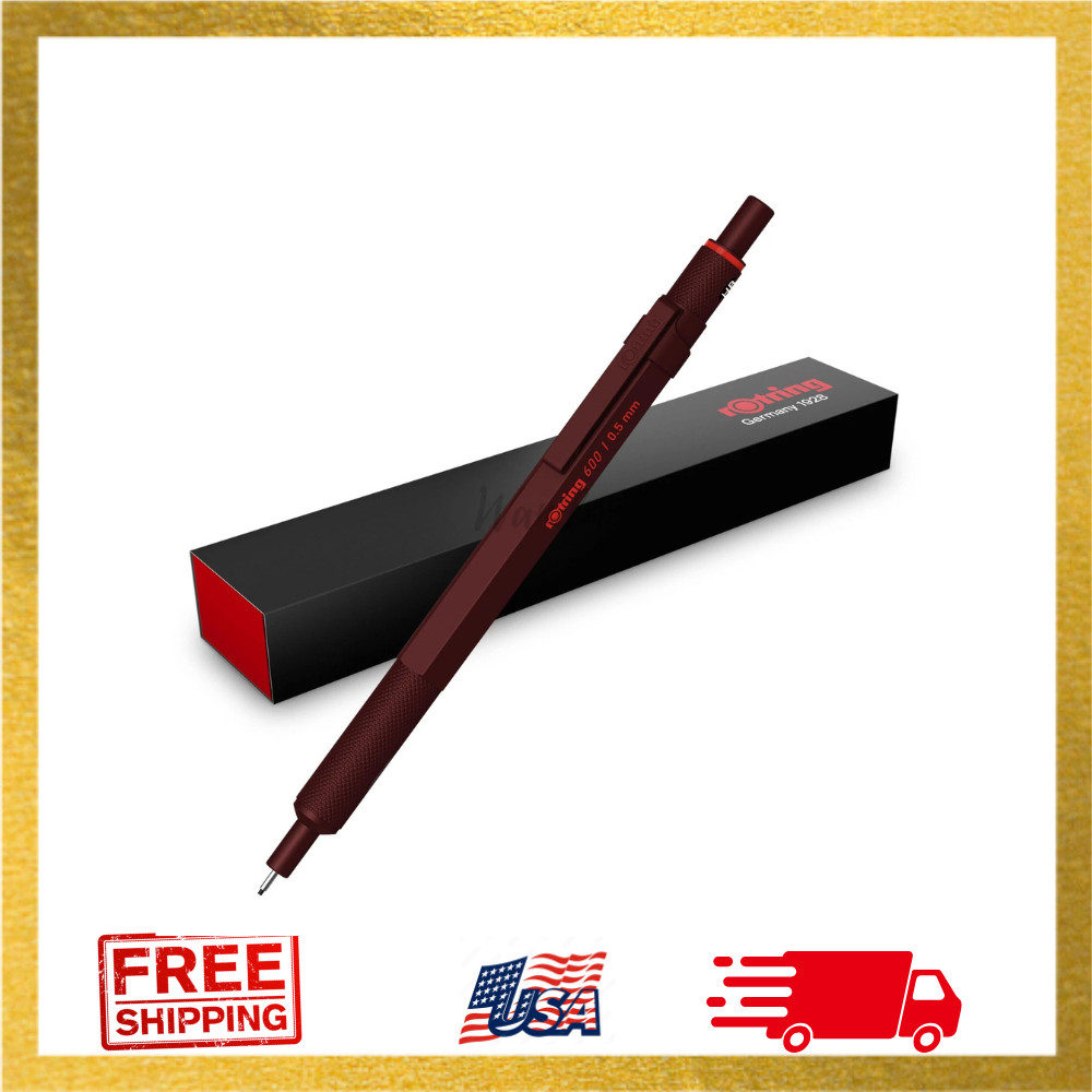 Rotring 600 Mechanical Pencil 05Mm Chocolate Truffle Brass Non Slip Grip