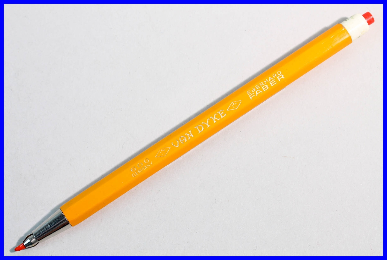 Red pusher EBERHARD FABER 606 ” VAN DYKE ” CHR MO LEADHOLDER pencil 2 mm