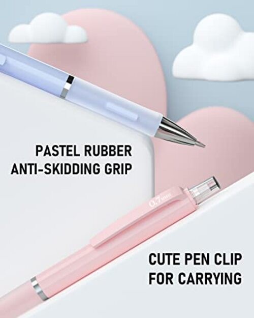 3PCS Cute Mechanical Pencil Set with Case, 0.7 mm Pencils with 3 Pack (0.7mm)