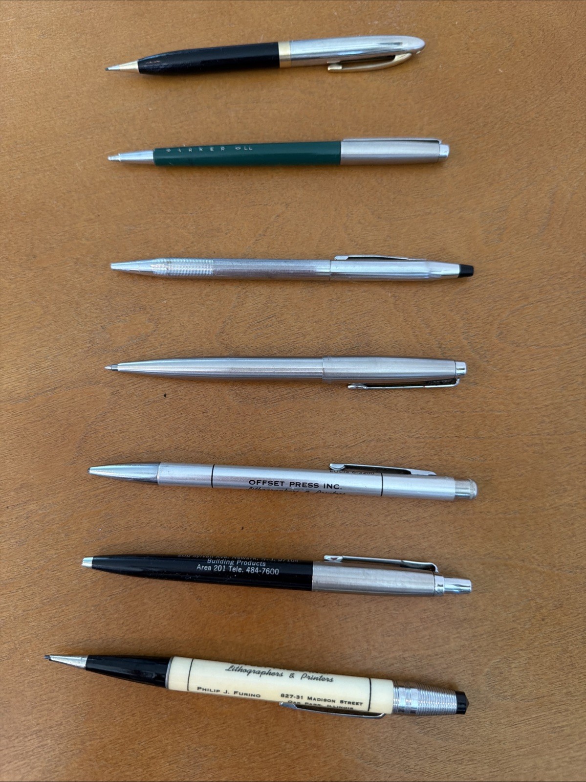 Vintage Pen & Mechanical Pencil Lot of 7 – Parker, Cross, Sheaffer, Advertising