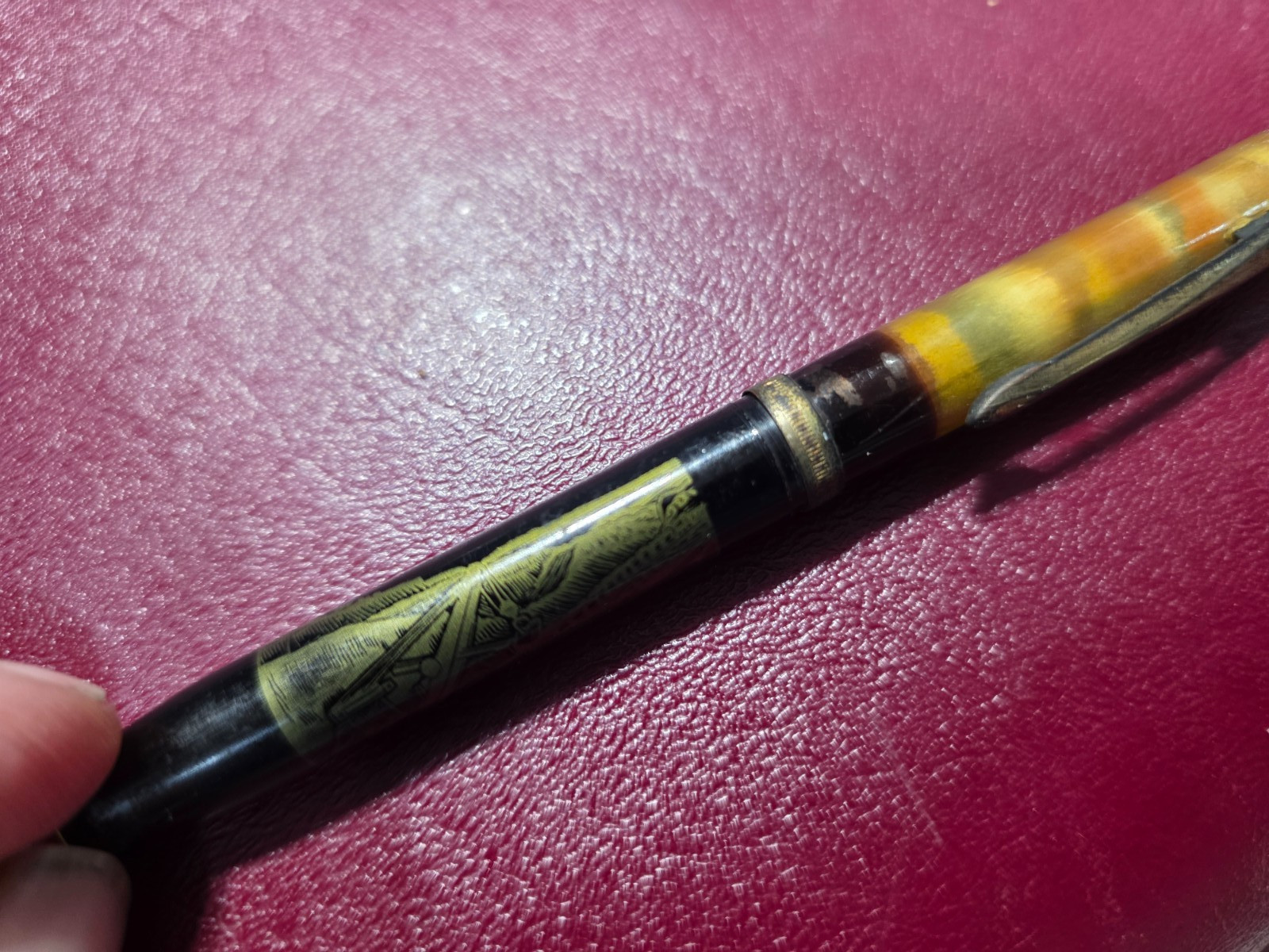 Hibbing Minnesota Iron Ore Mine 0.9mm Mechanical Pencil w/Iron Ore In Cap -1950s