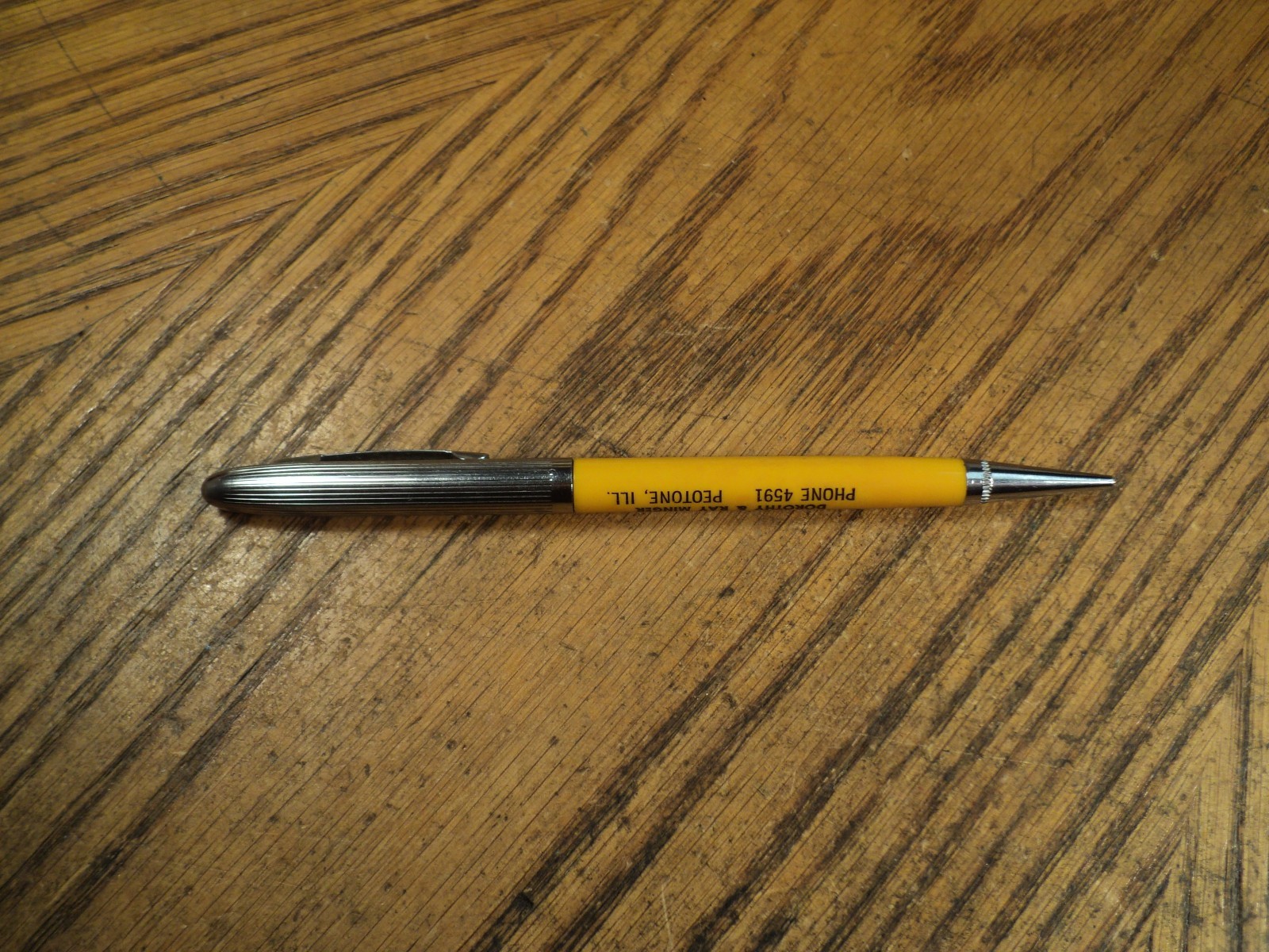 Vintage Vernon Mechanical Pencil Advertising The Village Shop Peotone Ill