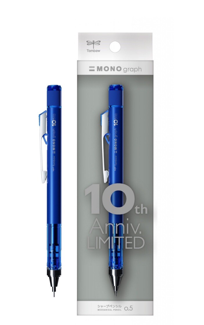 MONO graph 10th Anniversary Mechanical Pencils Tombow Shaker 0.5mm MONO Blue