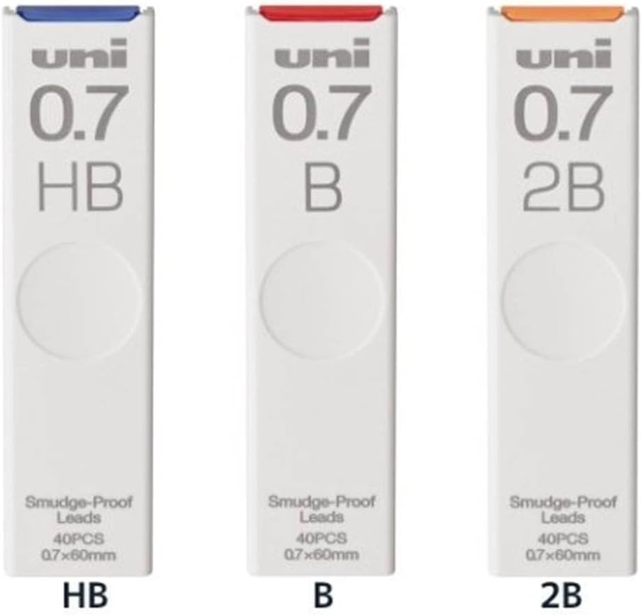 Uni Mechanical Pencil Lead,The Uni Smudge-Proof Leads 0.7Mm（Uls0740）/Hb,B,2B – 3