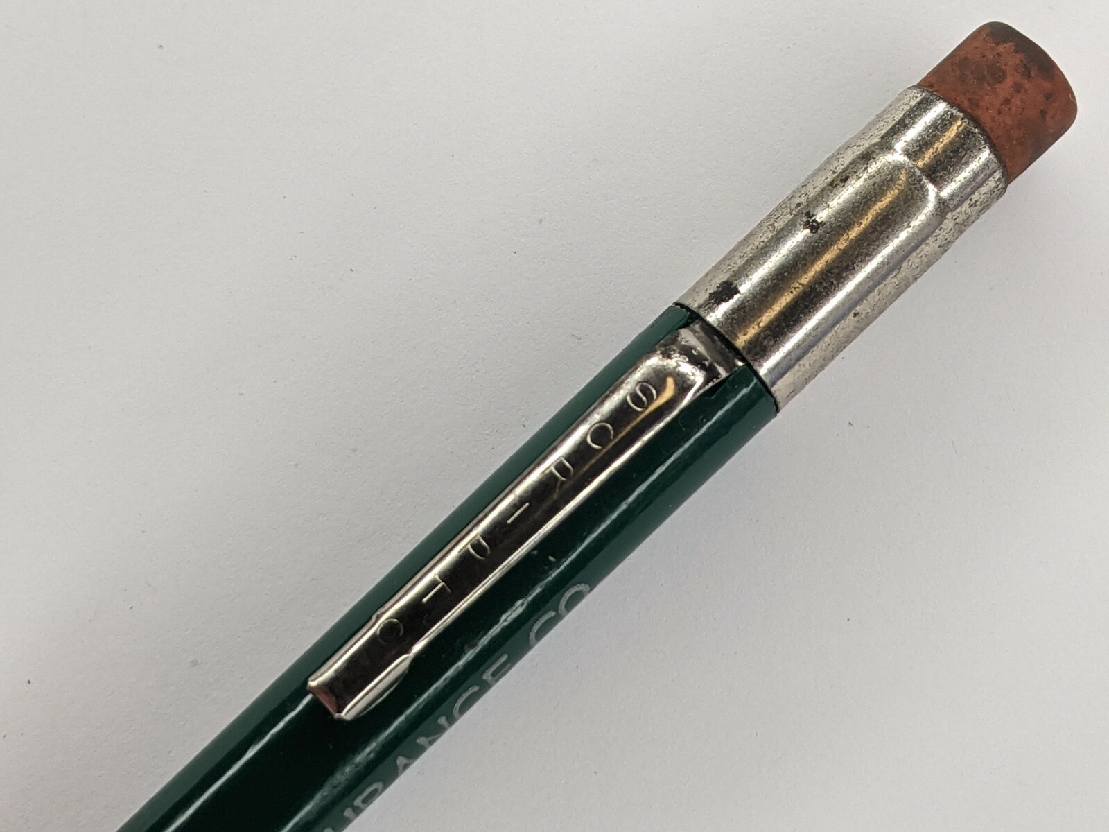 1960s Springfield Ill National Insurance Advertising Green Scripto Pencil Vtg G9