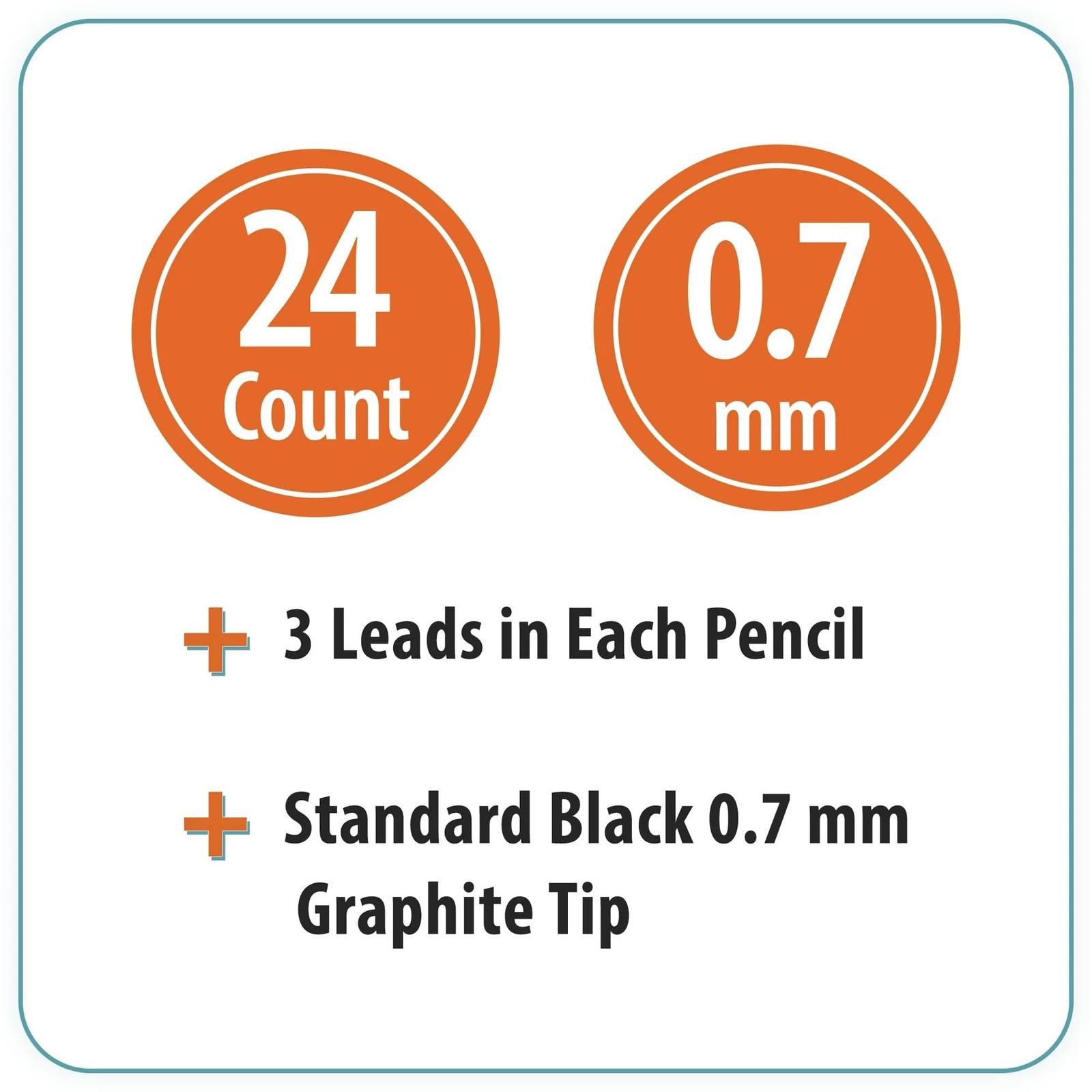 No. 2 Mechanical Pencils (Bright Multicolored, 3 1 Count (Pack of 24), White