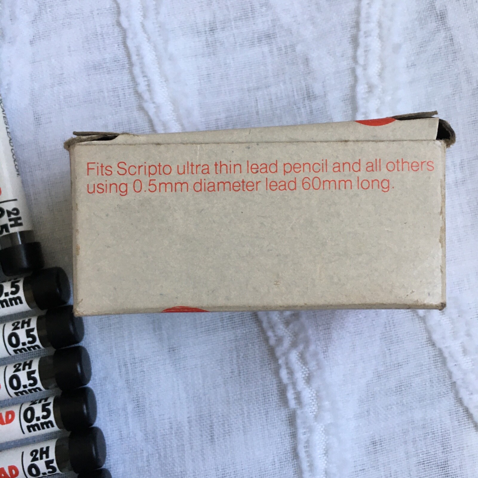VTG Scripto Ultra Thin Lead 0.5mm 2H 12 Tubes F230 F350 Japan Made NEW NOS NIB