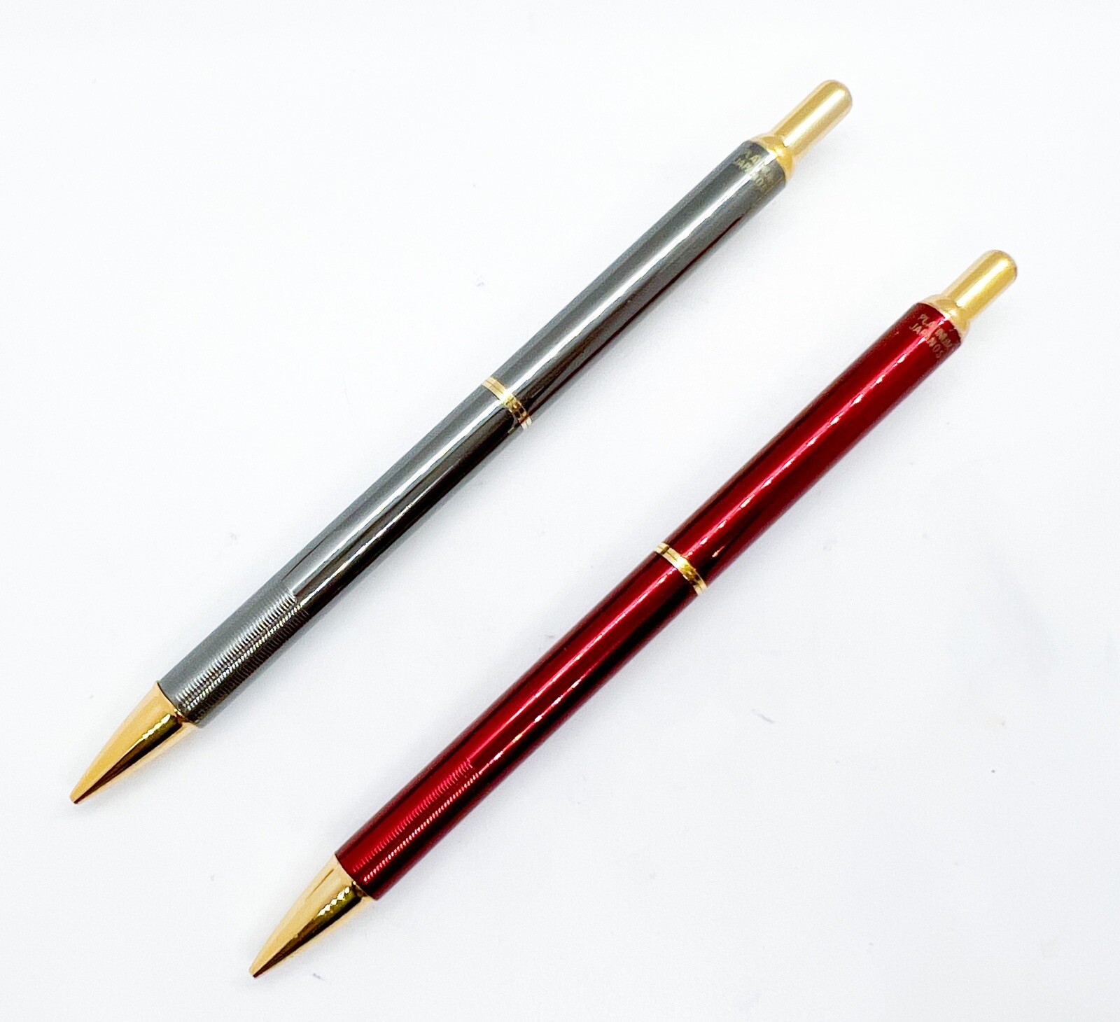 NOS Platinum Sliding Sleeve Mechanical Pencil 0.5mm 2pcs Set retractable sleeve