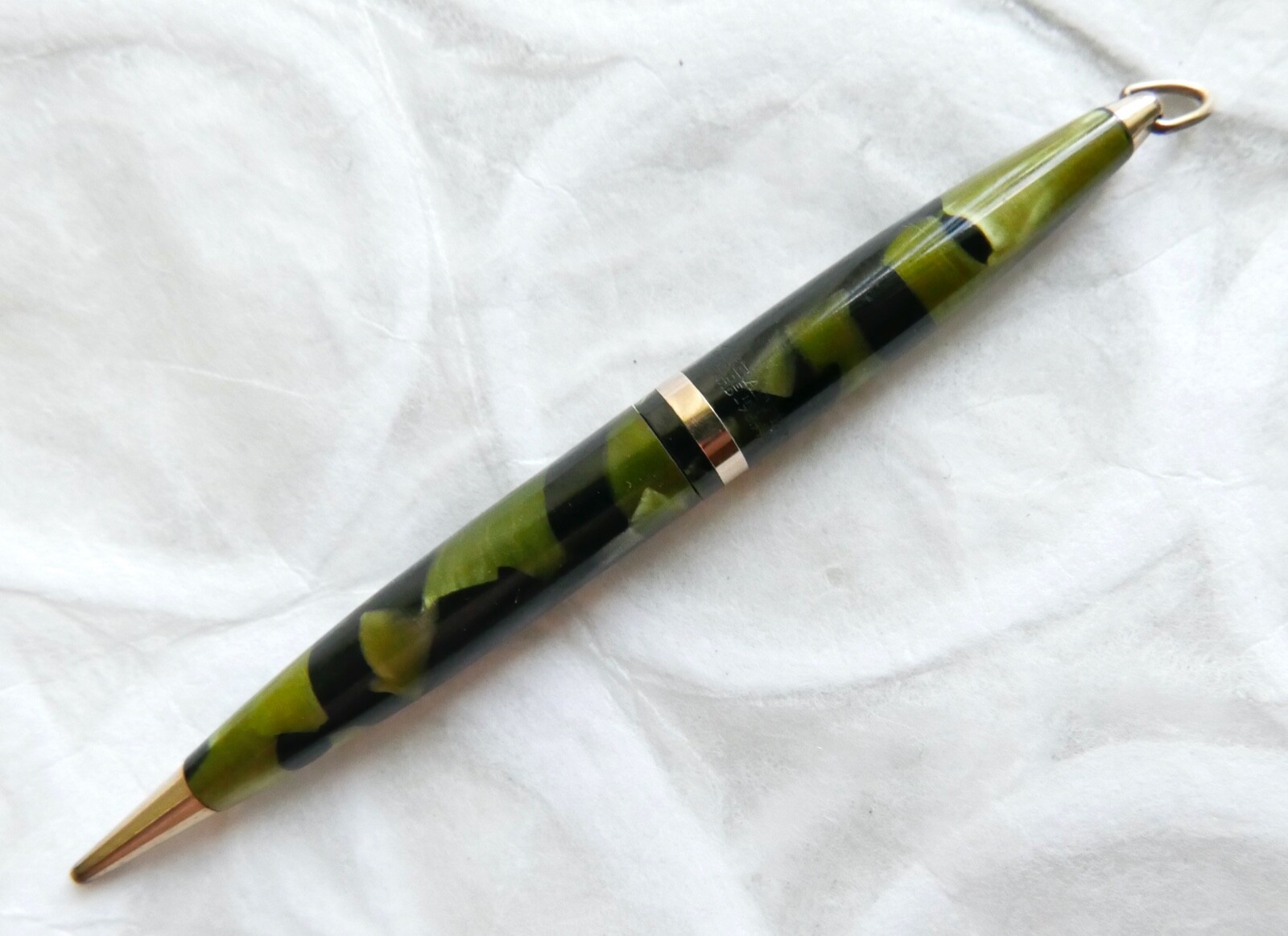 Vintage 1930’s Sheaffer Balance Ring Top Mechanical Pencil Marine Pearl (WORKS)