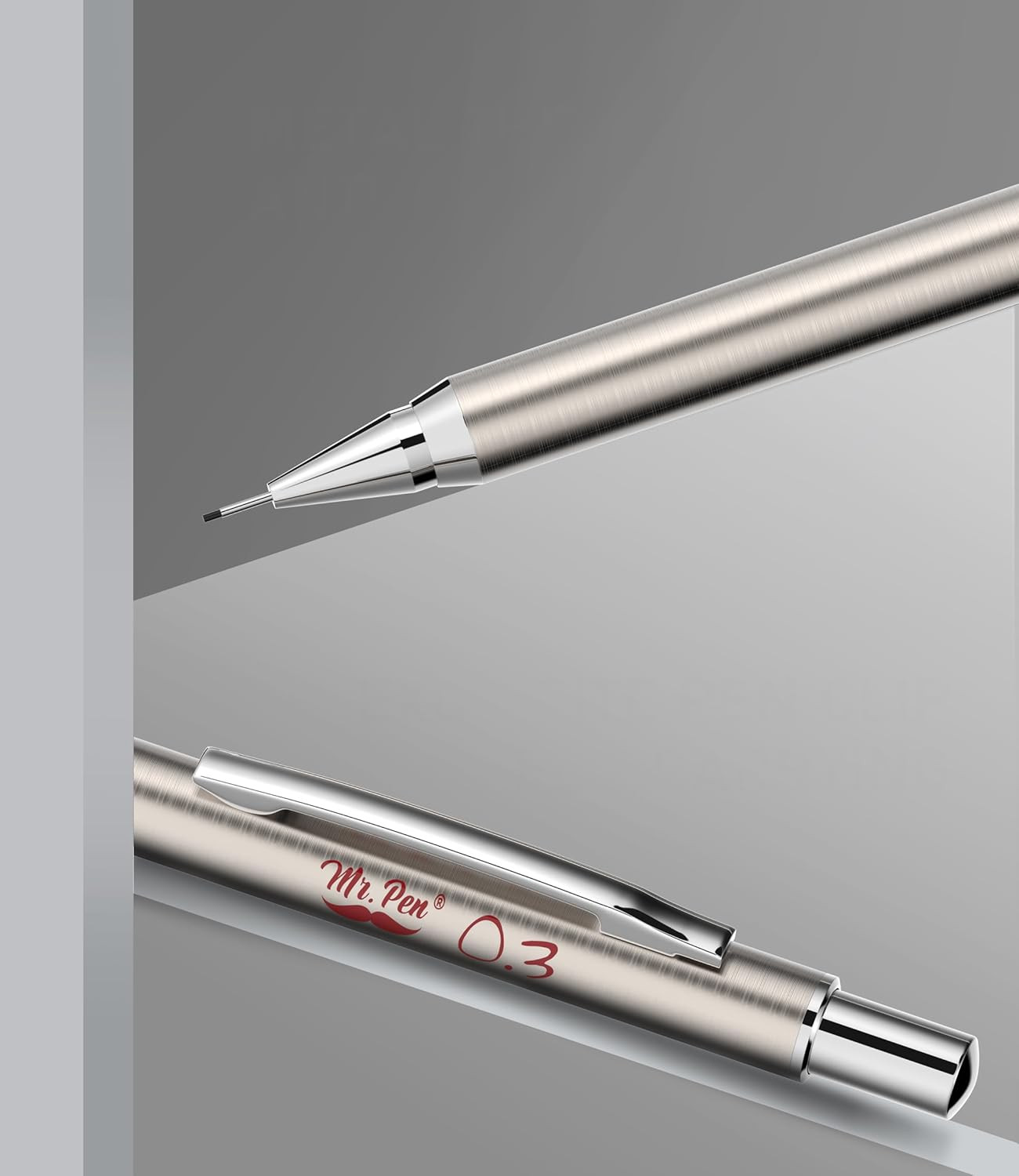 – Metal Mechanical Pencil Set with Lead Refills & Erasers, 2 Pack |