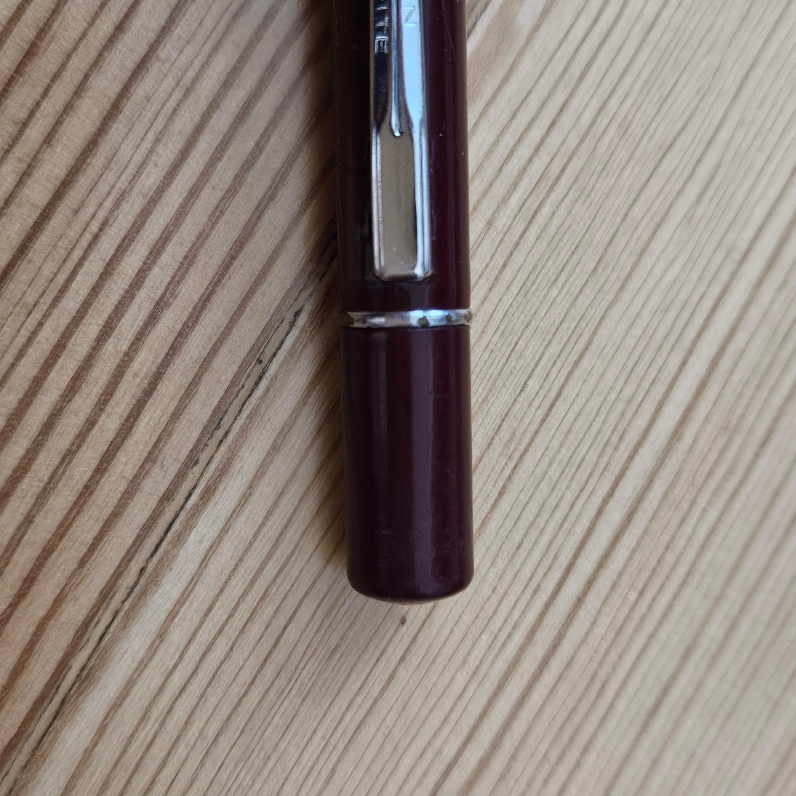 Vtg Dixon Rite-Rite Mechanical Pencil Burgundy Red Threadline Viewpoint Works