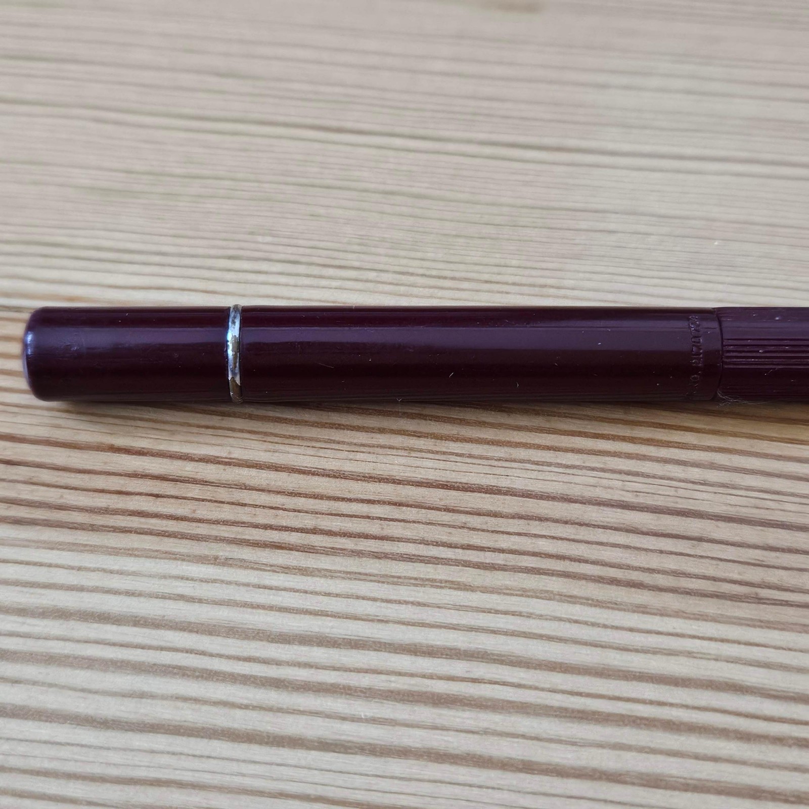 Vtg Dixon Rite-Rite Mechanical Pencil Burgundy Red Threadline Viewpoint Works