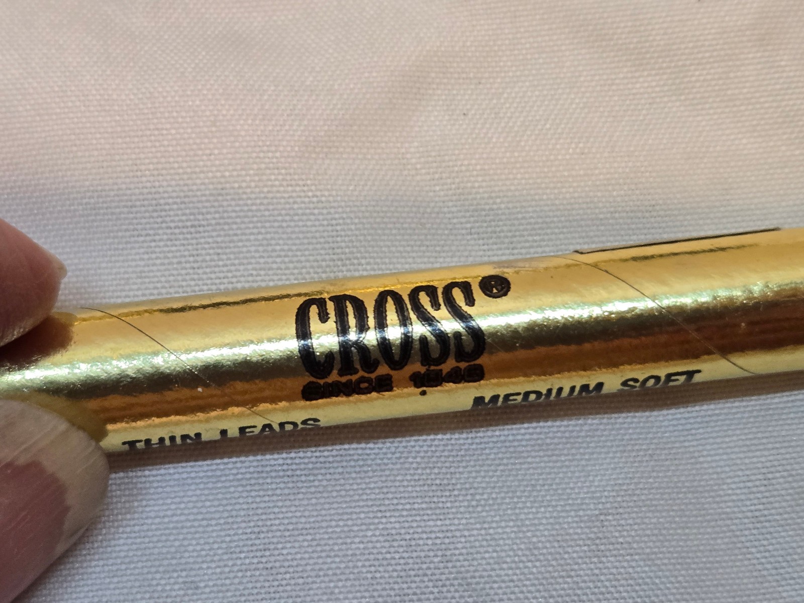 CROSS GOLD FILLED MECHANICAL PENCIL, UPJOHN LOGO, WITH EXTRA LEADS & ERASERS