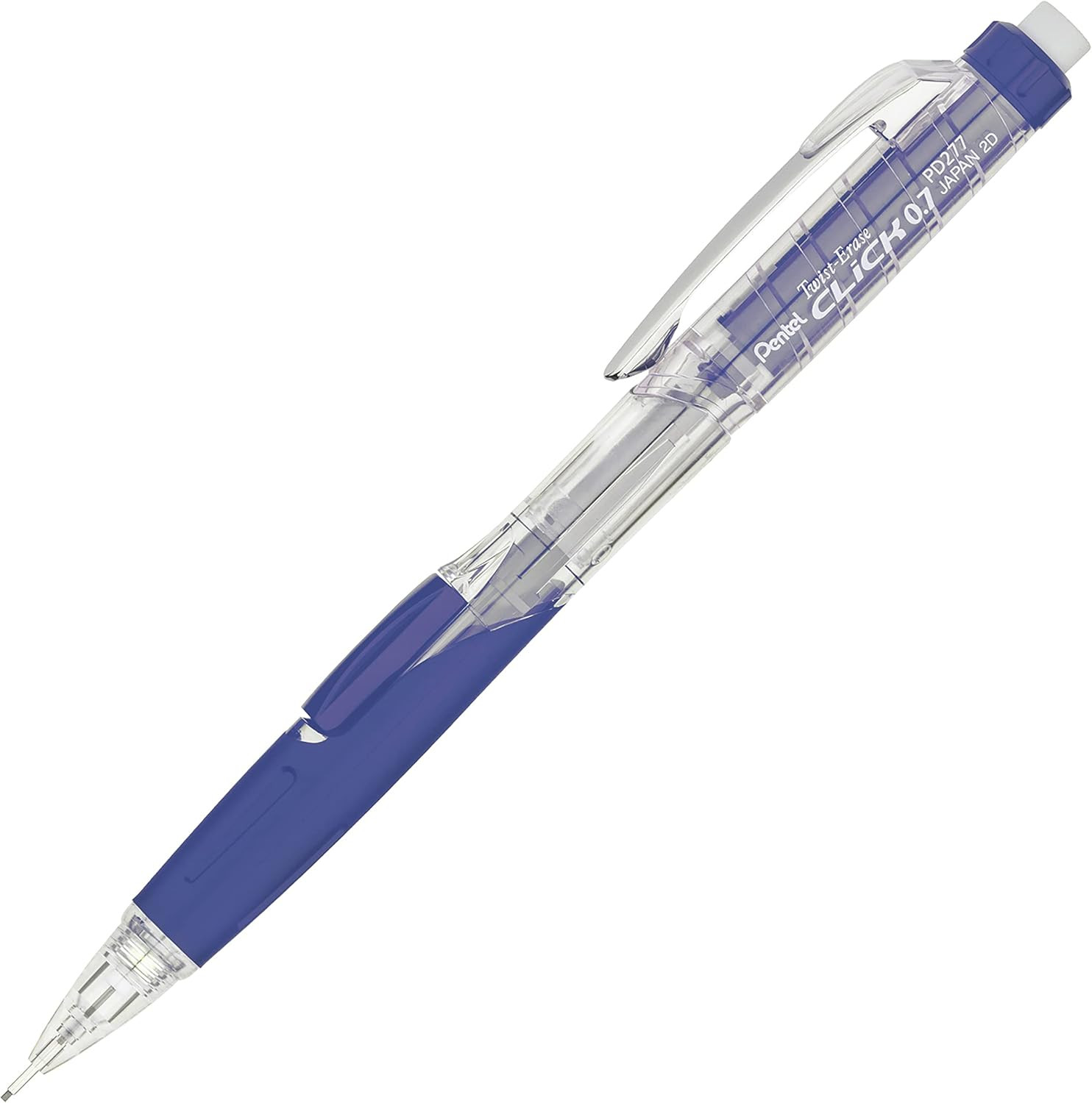 Twist-Erase Click Mechanical Pencil (0.7Mm) Assorted Blue Barrel Colors, Color M