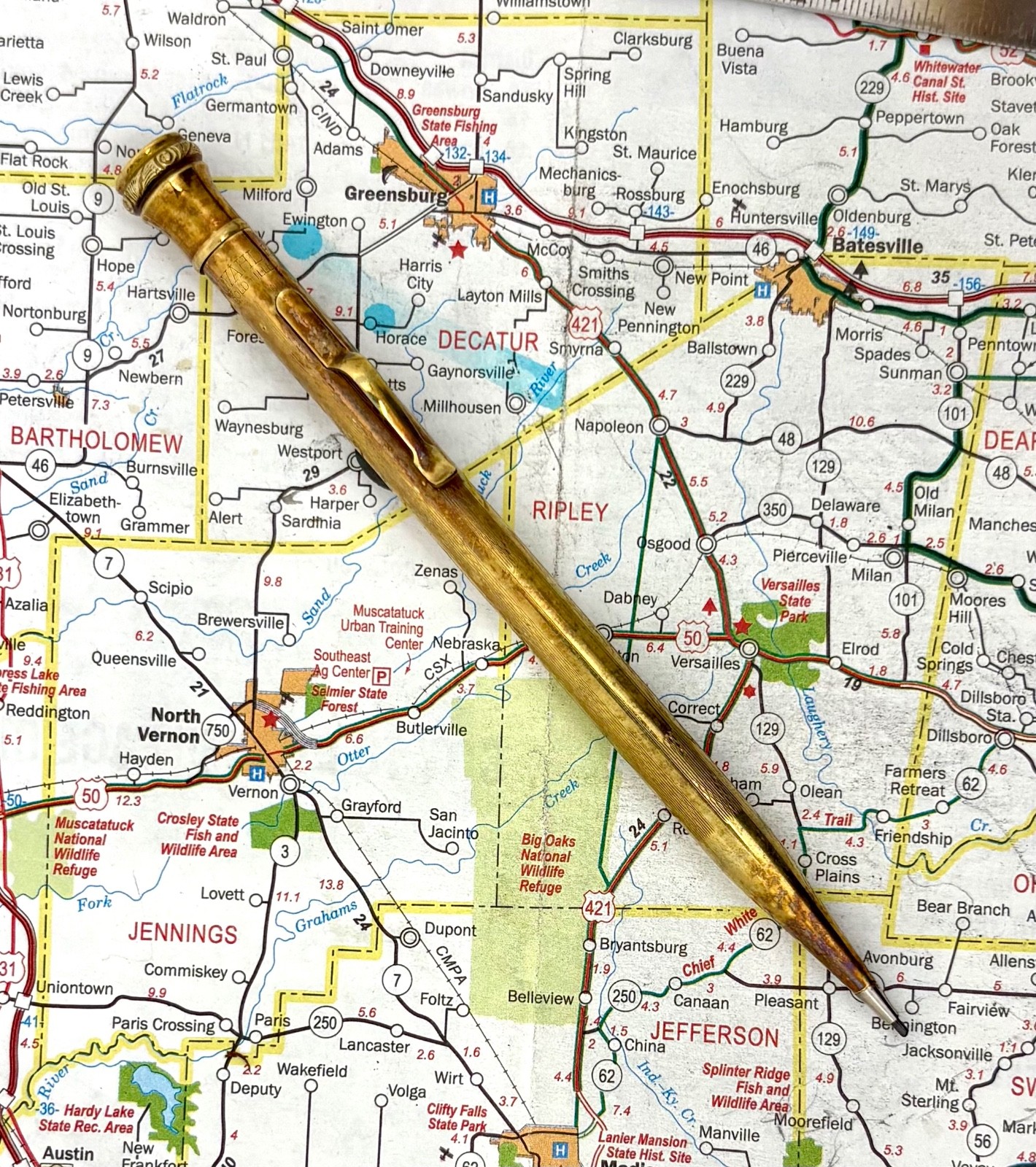 Vintage Metal Wahl Eversharp Gold-Filled Dart Patterned – Mechanical Pencil