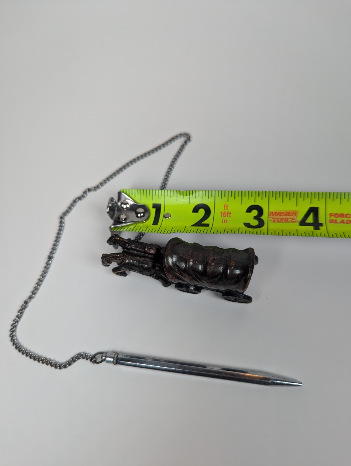 Cast Iron Horses & Wagon Vintage Twist Mechanical Pencil On Chain