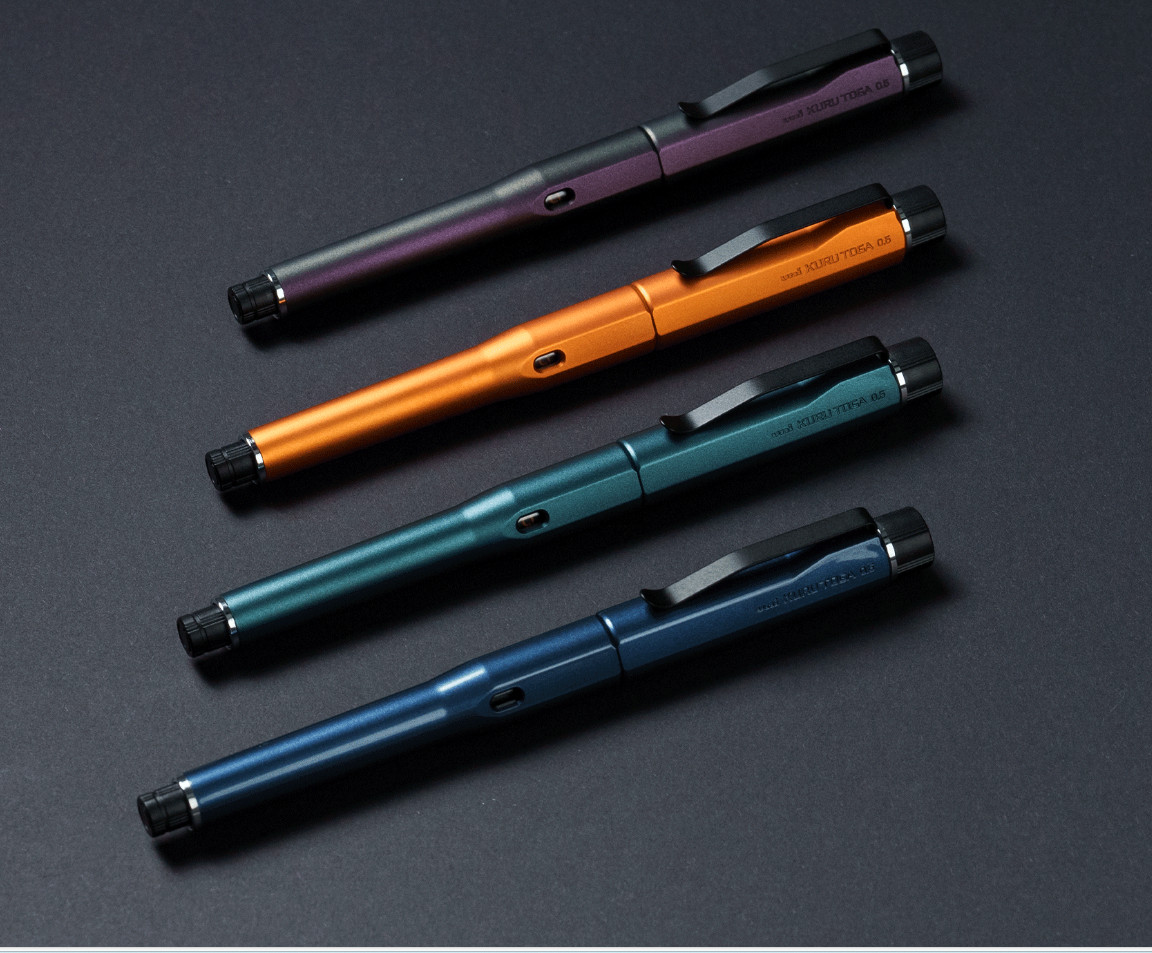 Uni Kuru Toga Dive 0.5mm Mechanical Pencil M5-5000 Abyss Blue Kurutoga Gift