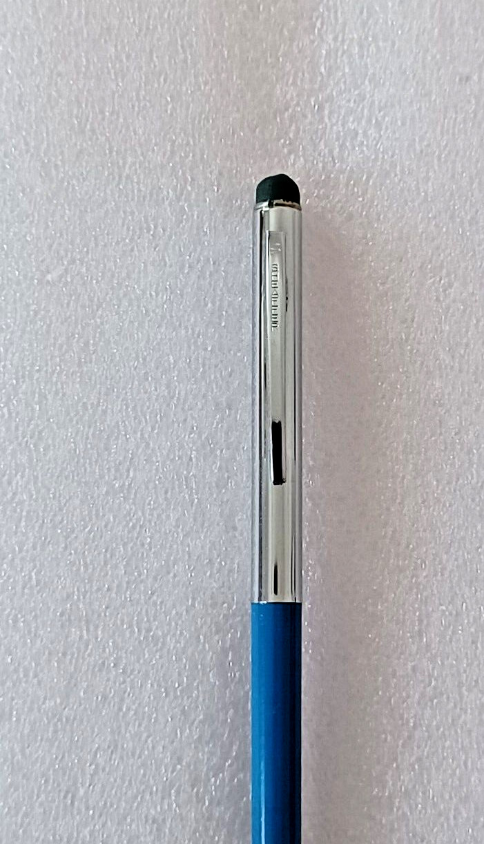 Vintage Slim Sheaffer Mechanical Pencil Blue Chrome Eraser Top + HB Lead 0.9?