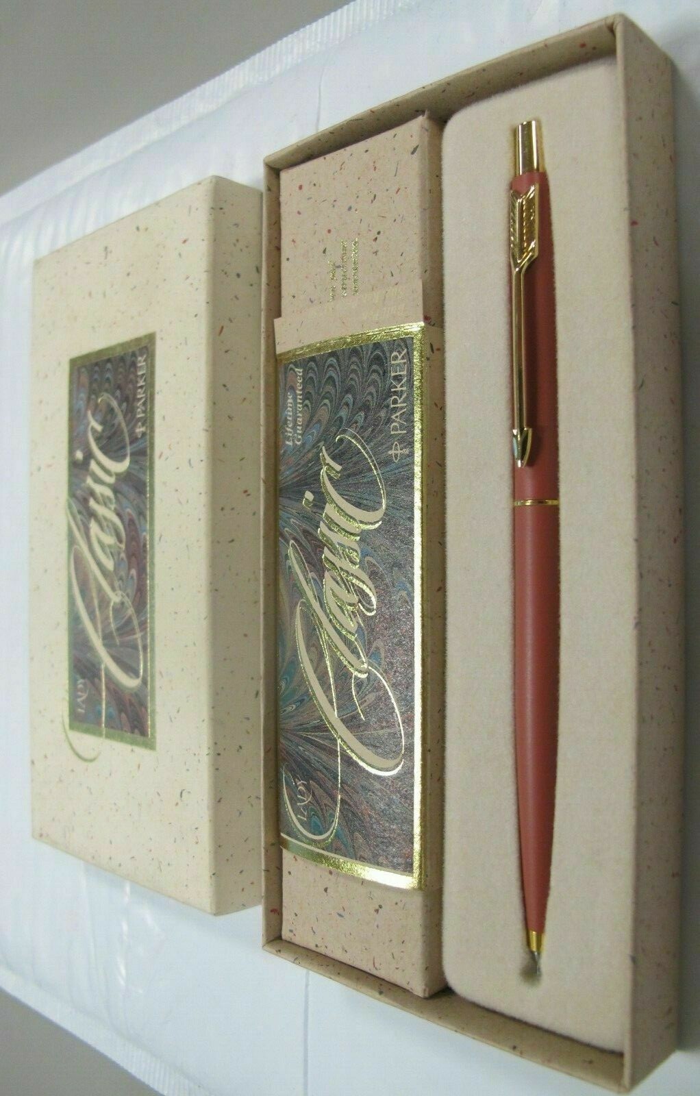 Parker Lady Classic Pencil Coral & Gold 0.5mm New In Box