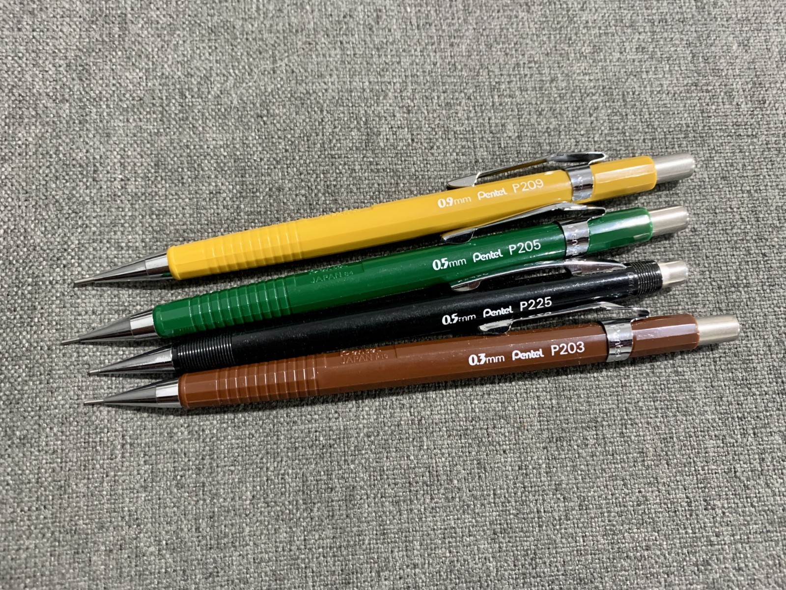 Vintage Pentel Mechanical Drafting Pencils Lot P203 P205 P209 P225
