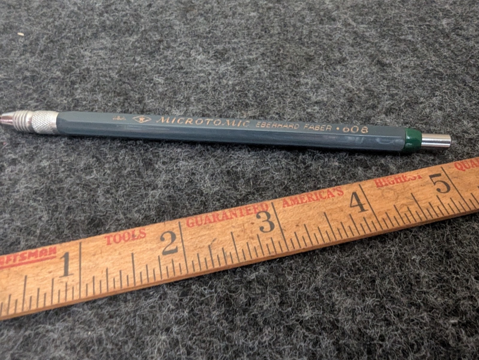 Vintage Eberhard Faber Microtomic 608 Mechanical Pencil Metal USA JM