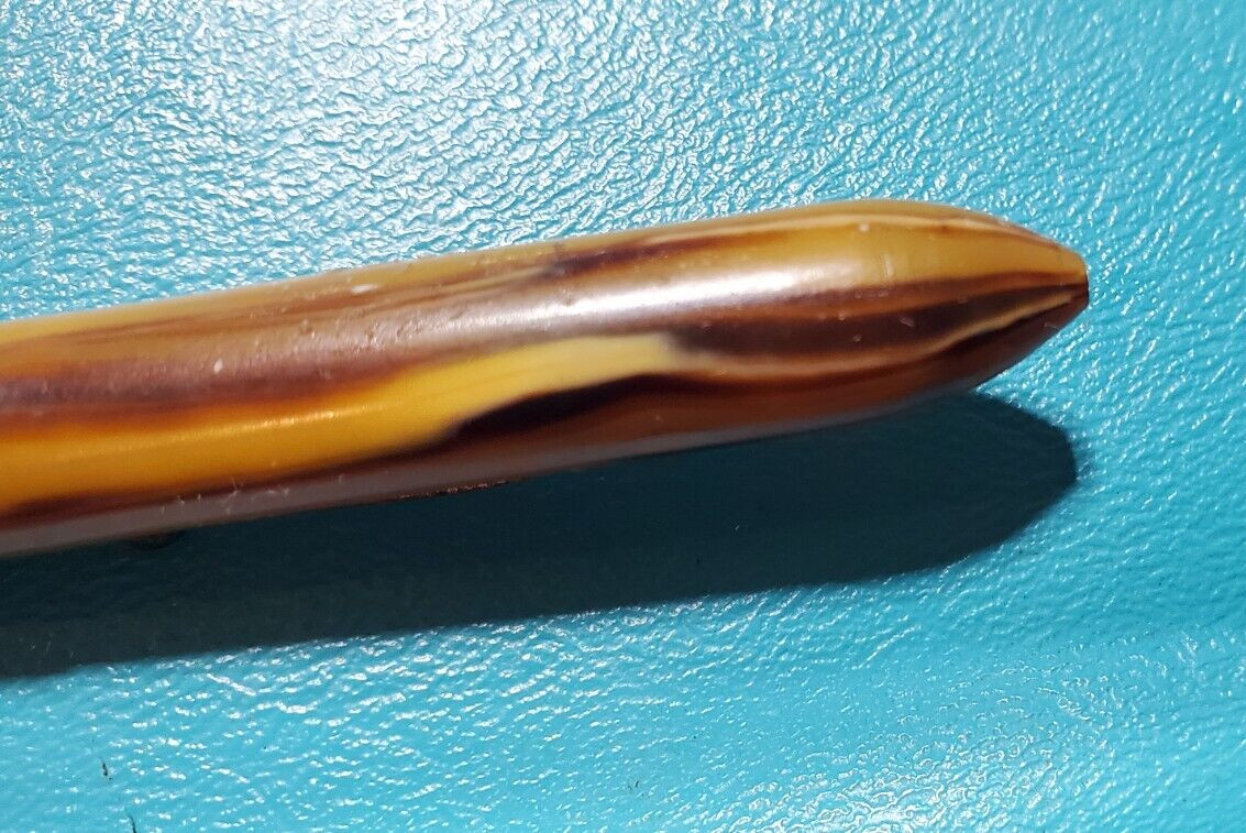 Vintage Banker Mechanical Pencil . Yellow Gold Marbleized